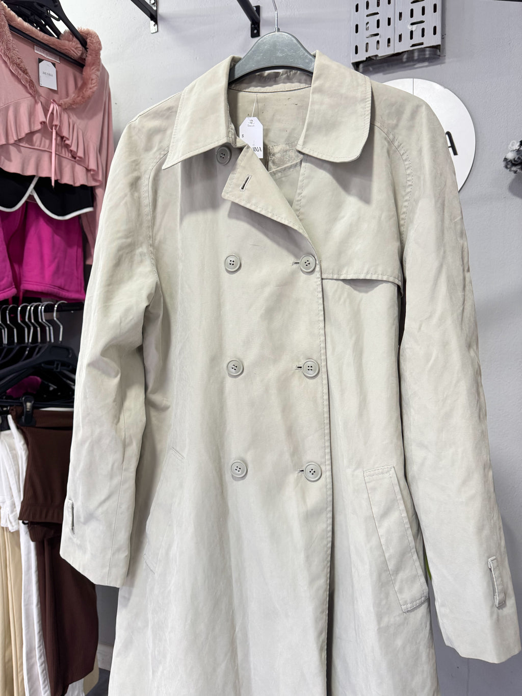 Tapado gabardina beige