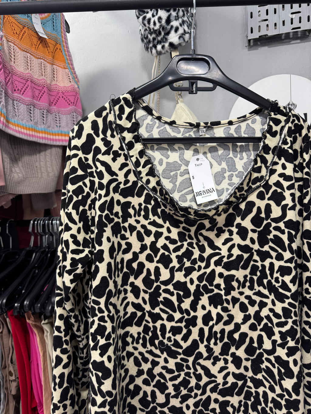 Remera manga larga animal print