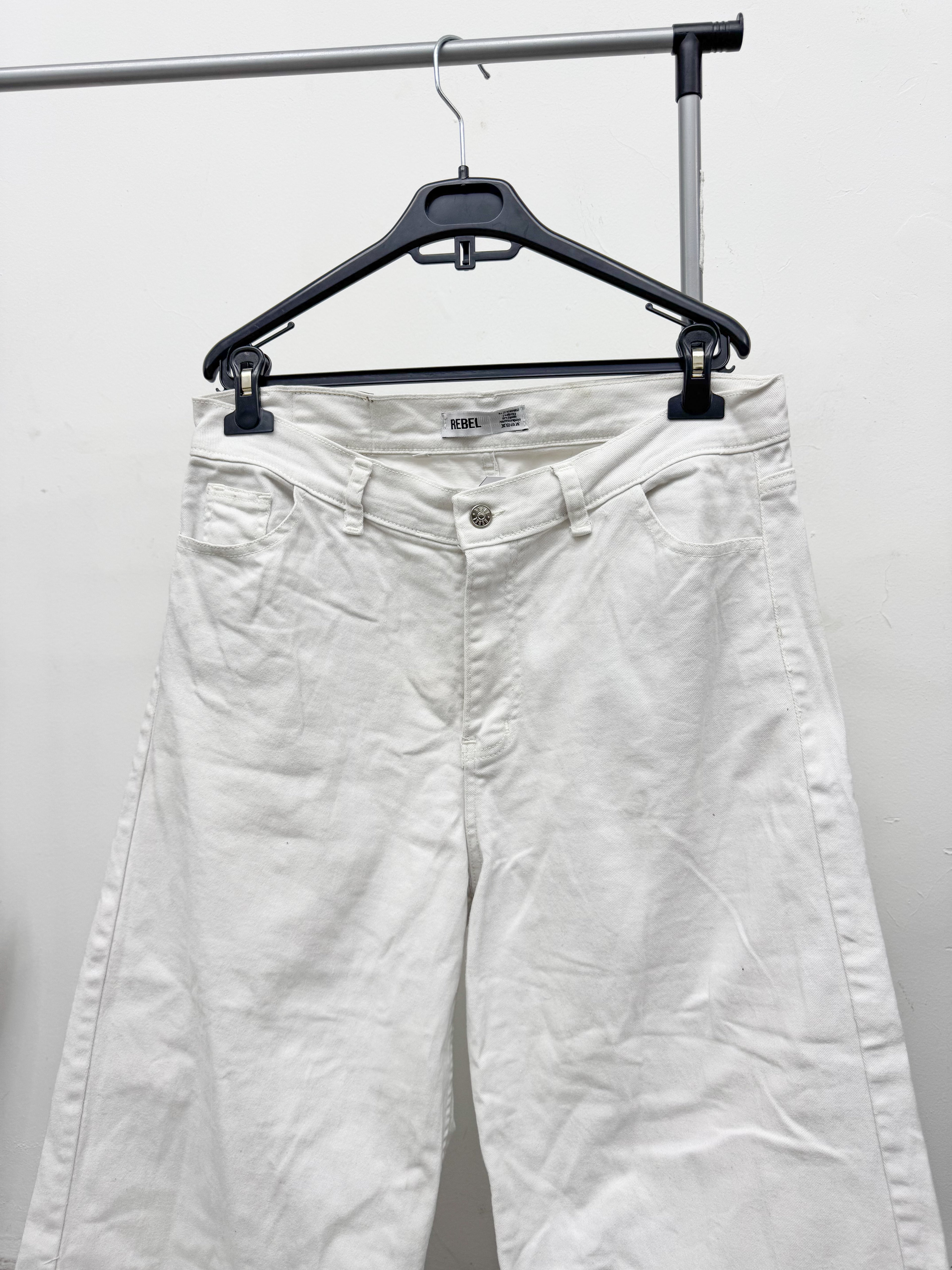 Jean blanco ancho talle XL
