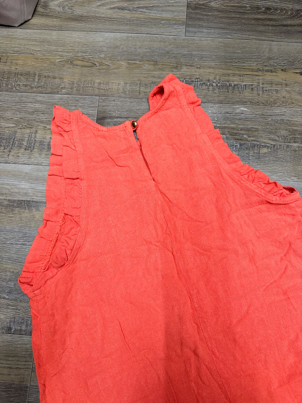 Vestido naranja de lino