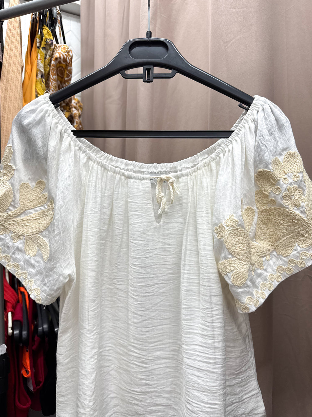 Remera de lino manga corta
