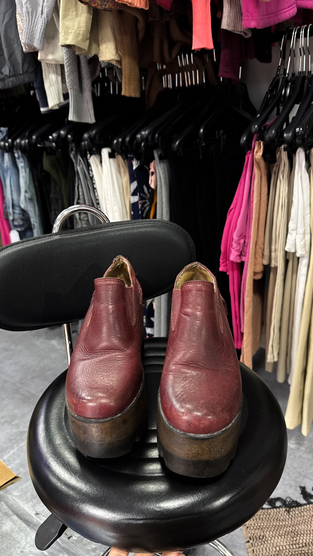Botas Venet bordó de taco