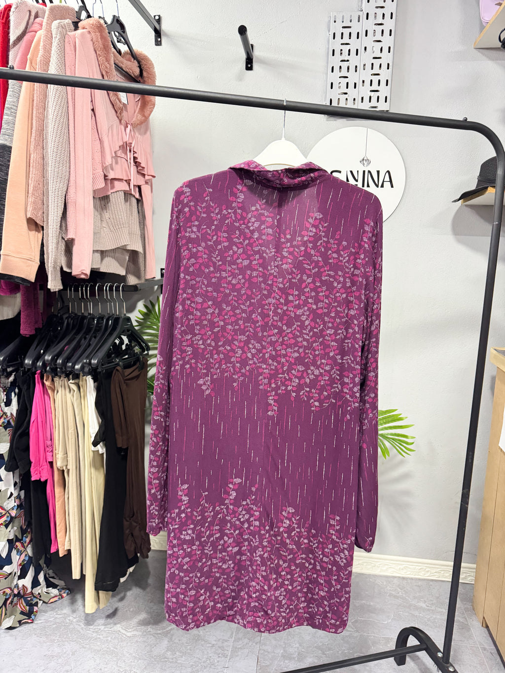 Camisola larga violeta