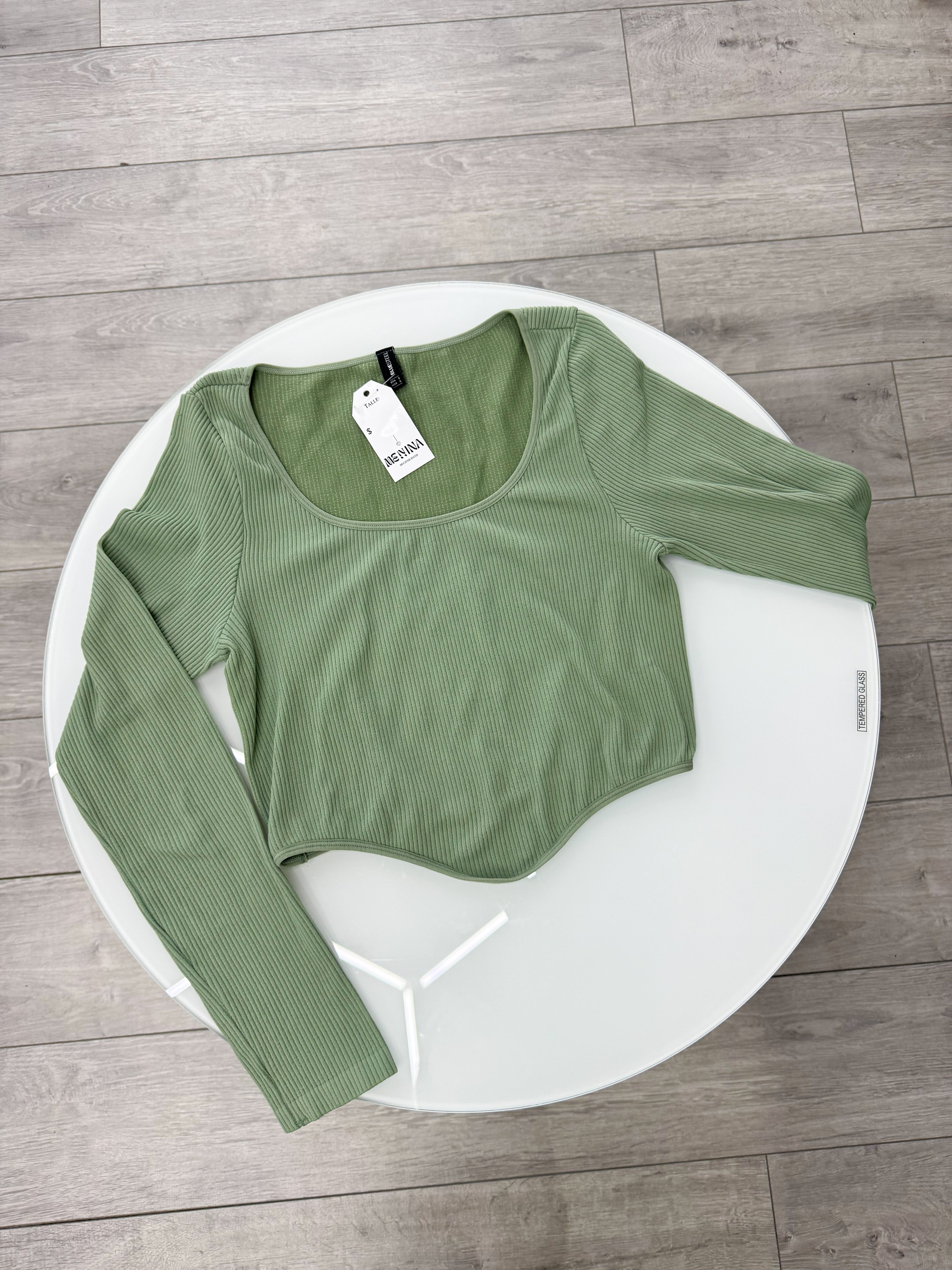 Top verde manga larga Renner