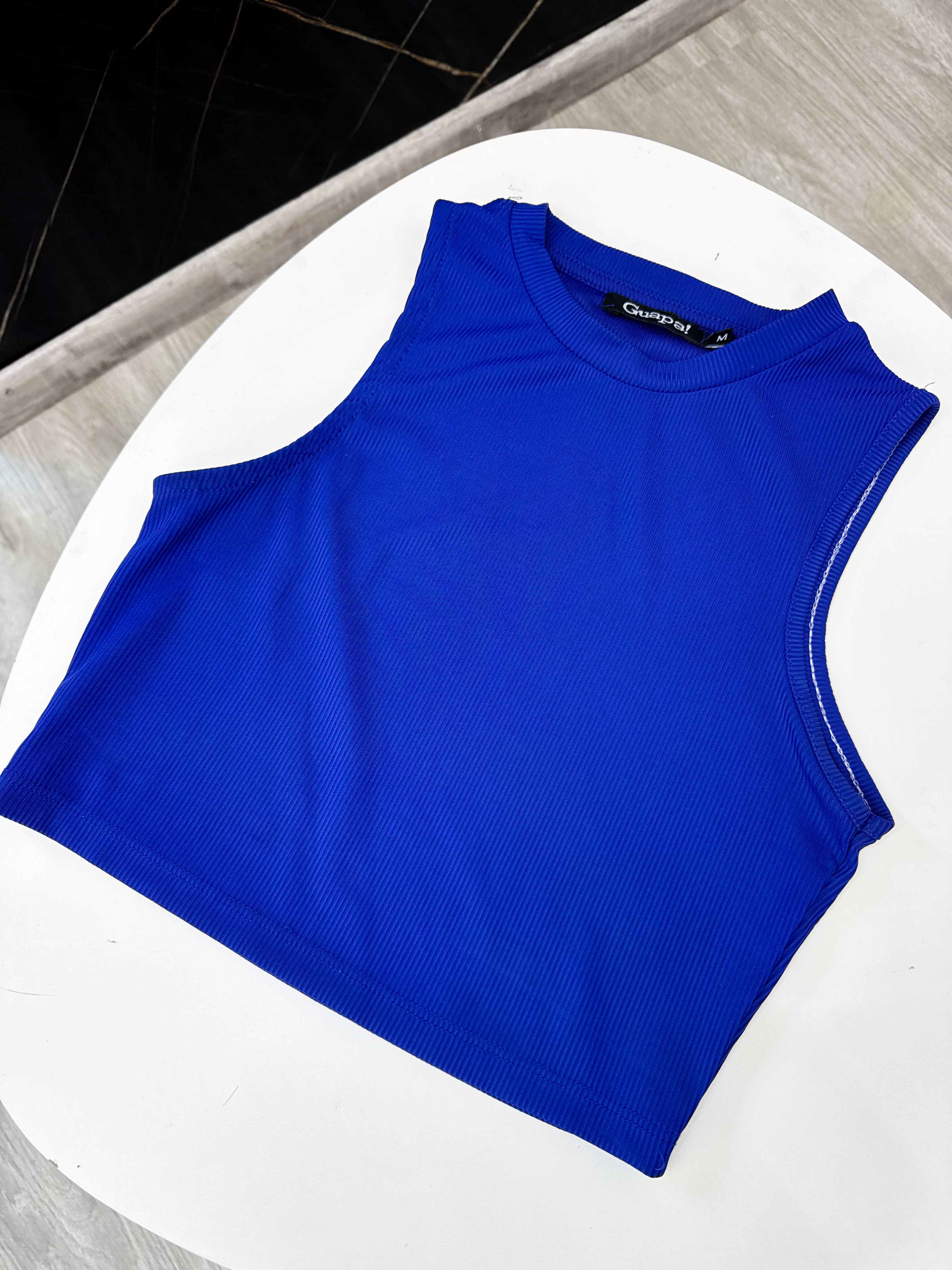 Top azul talle M