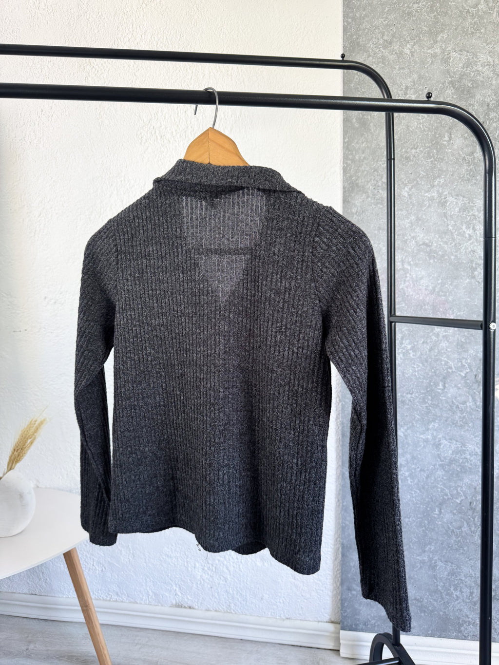 Campera gris doble cierre