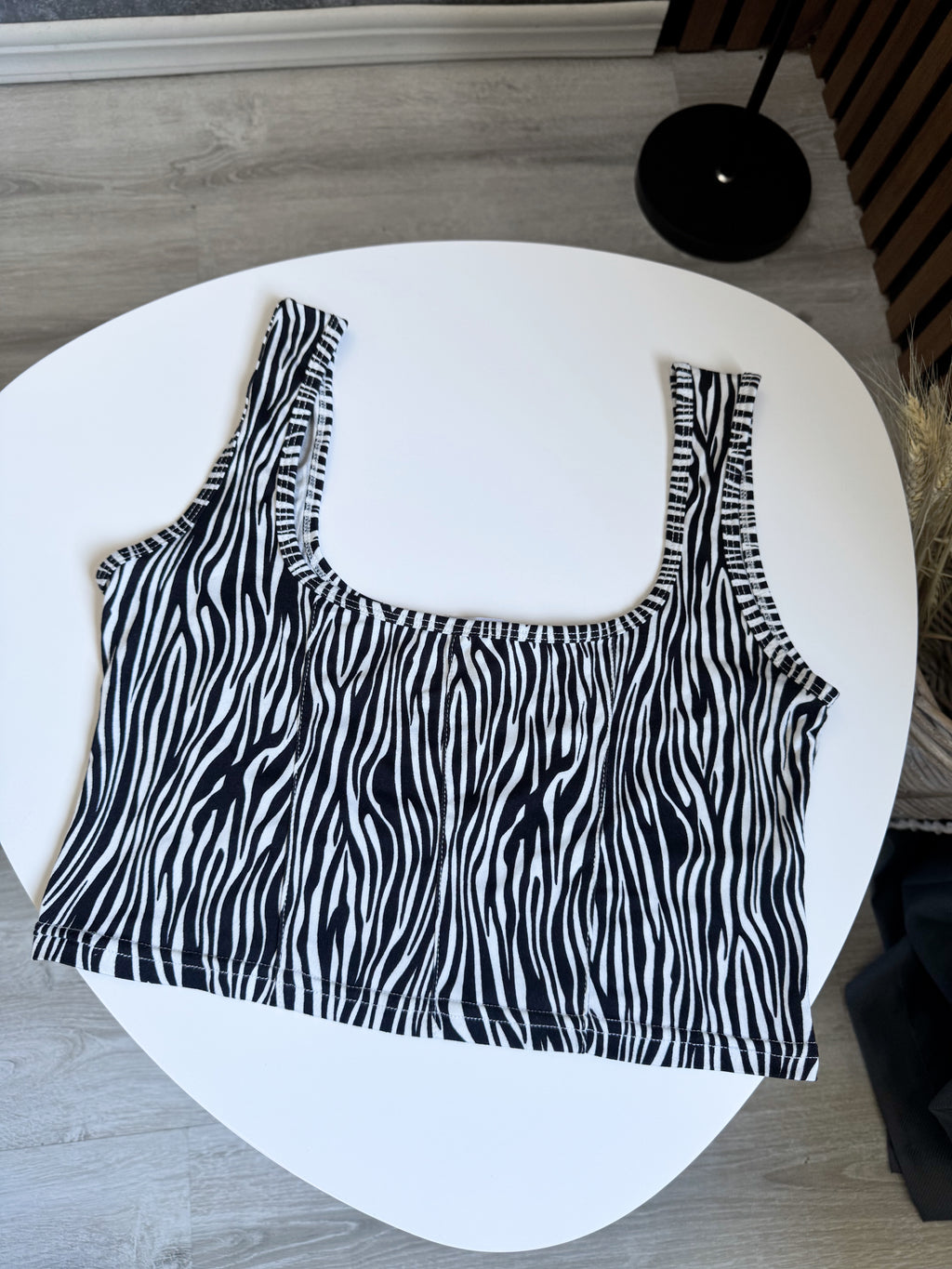 Top animal print cebra