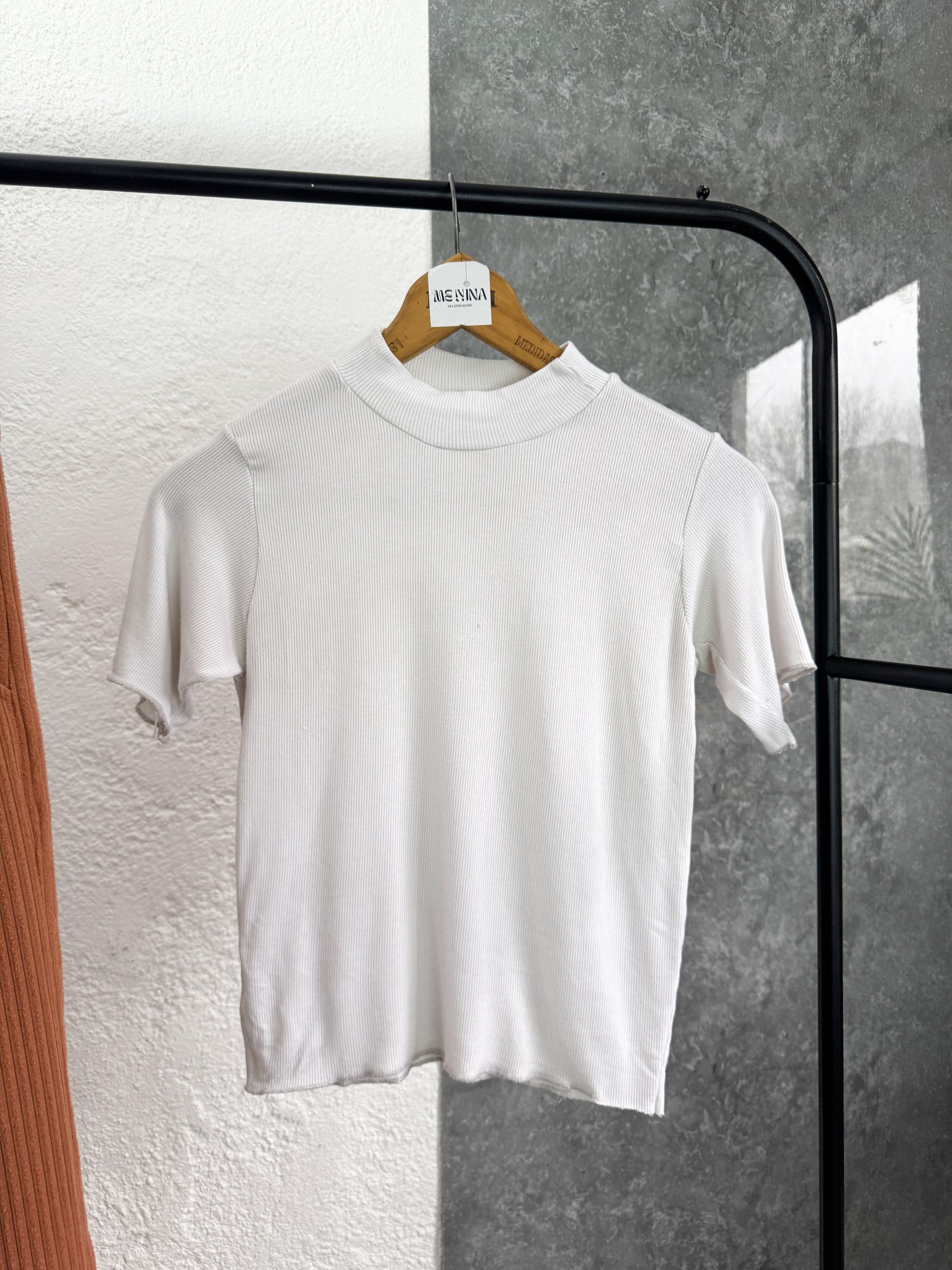 Remera manga corta blanca