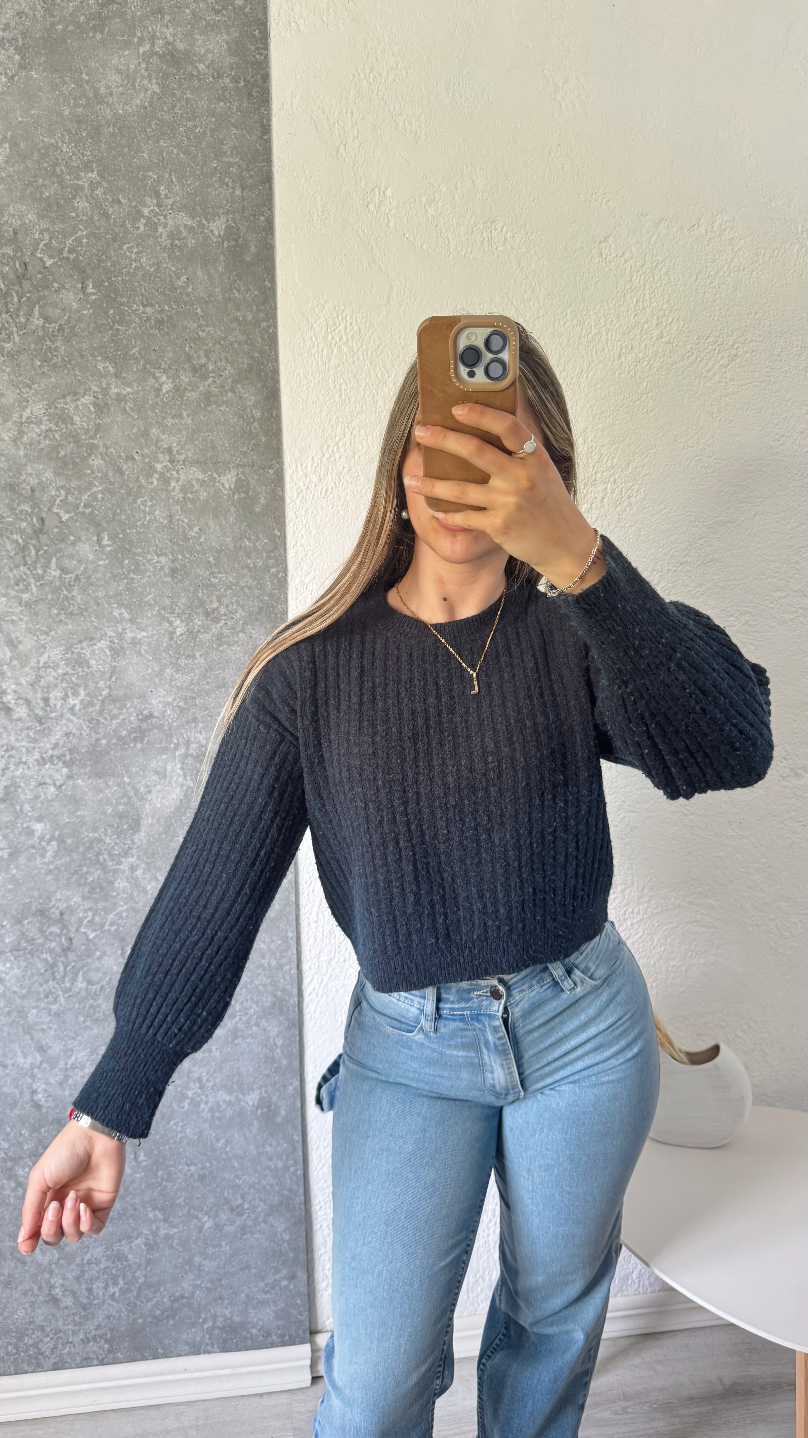 Buzo de lana azul oscuro MISTRAL