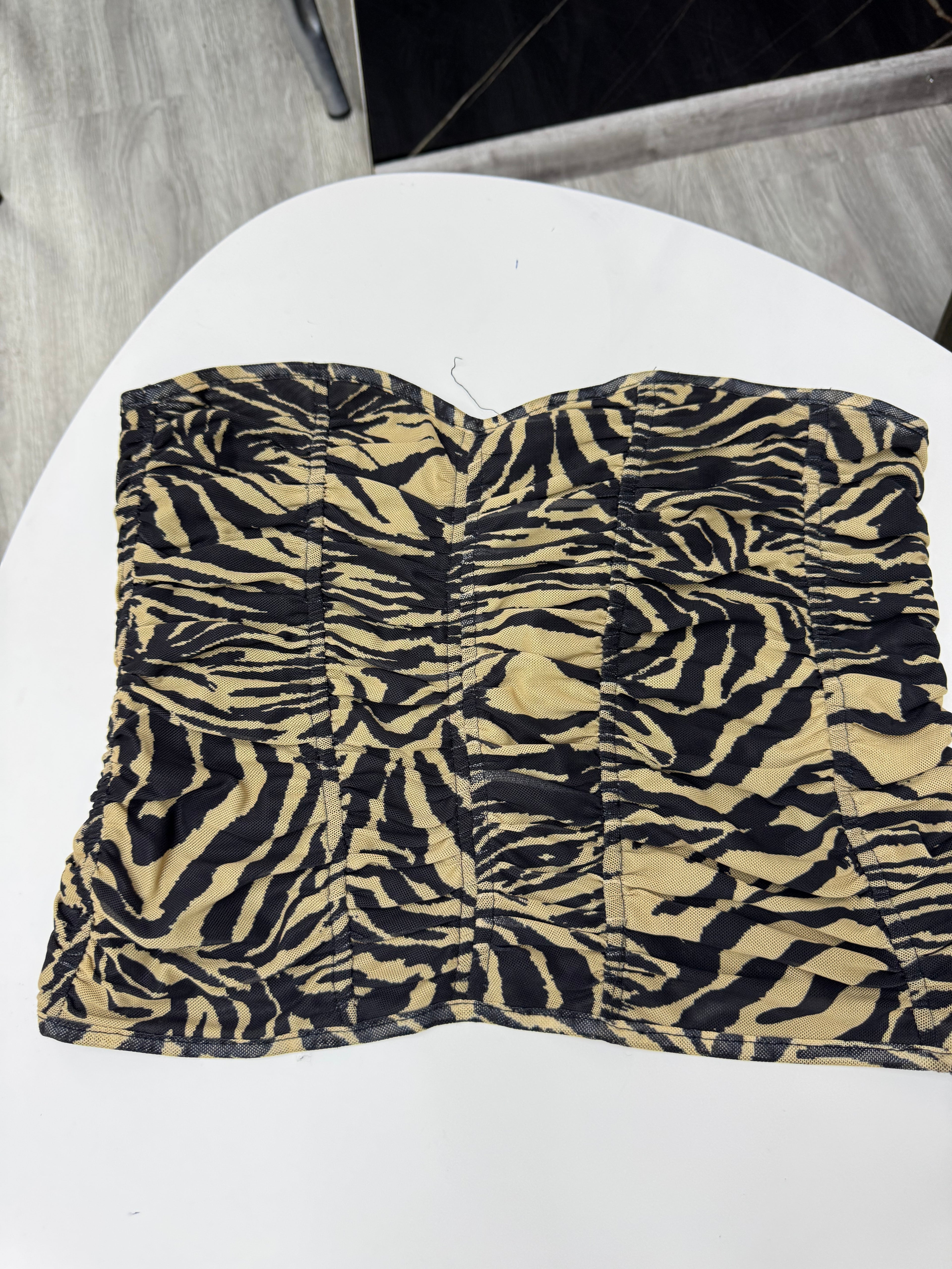 Top corset animal print