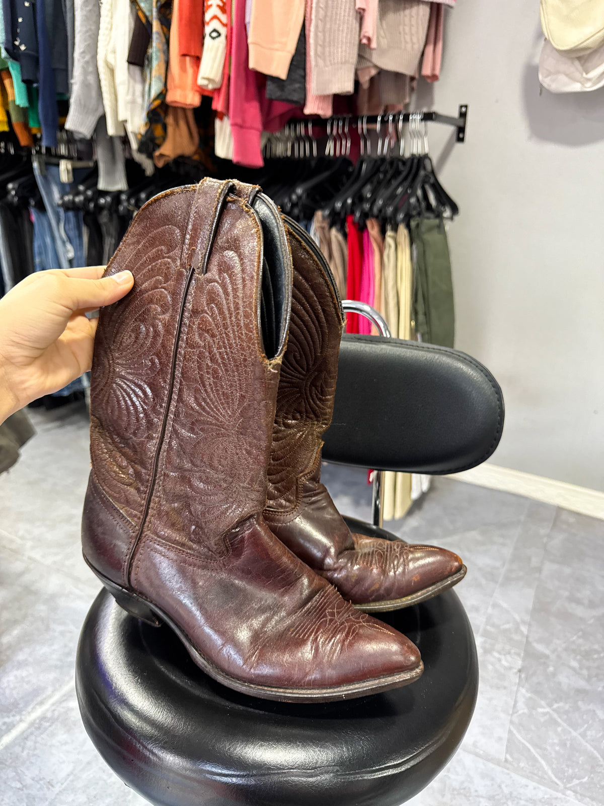 Botas Texanas de cuero marrones