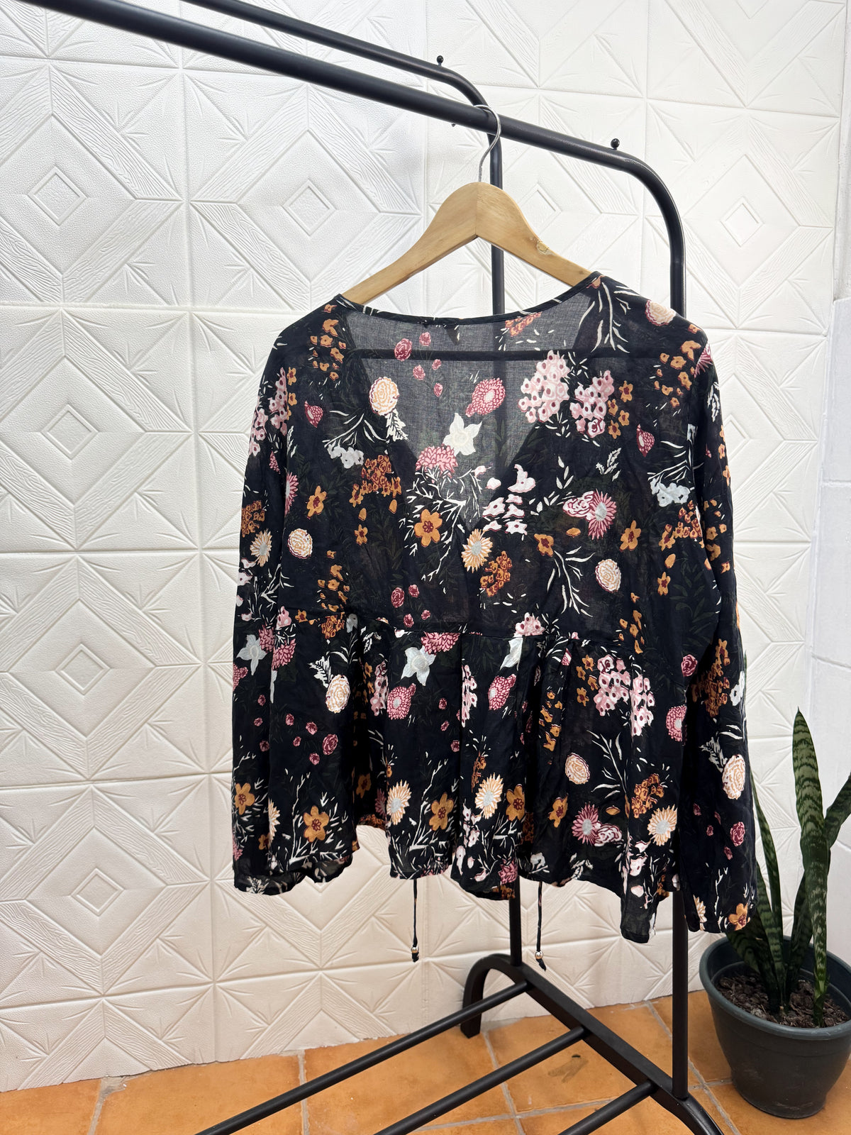 Blusa manga larga talle XL
