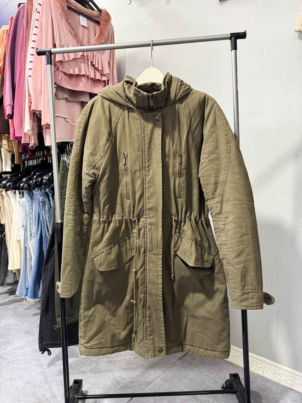 Parka verde talle S