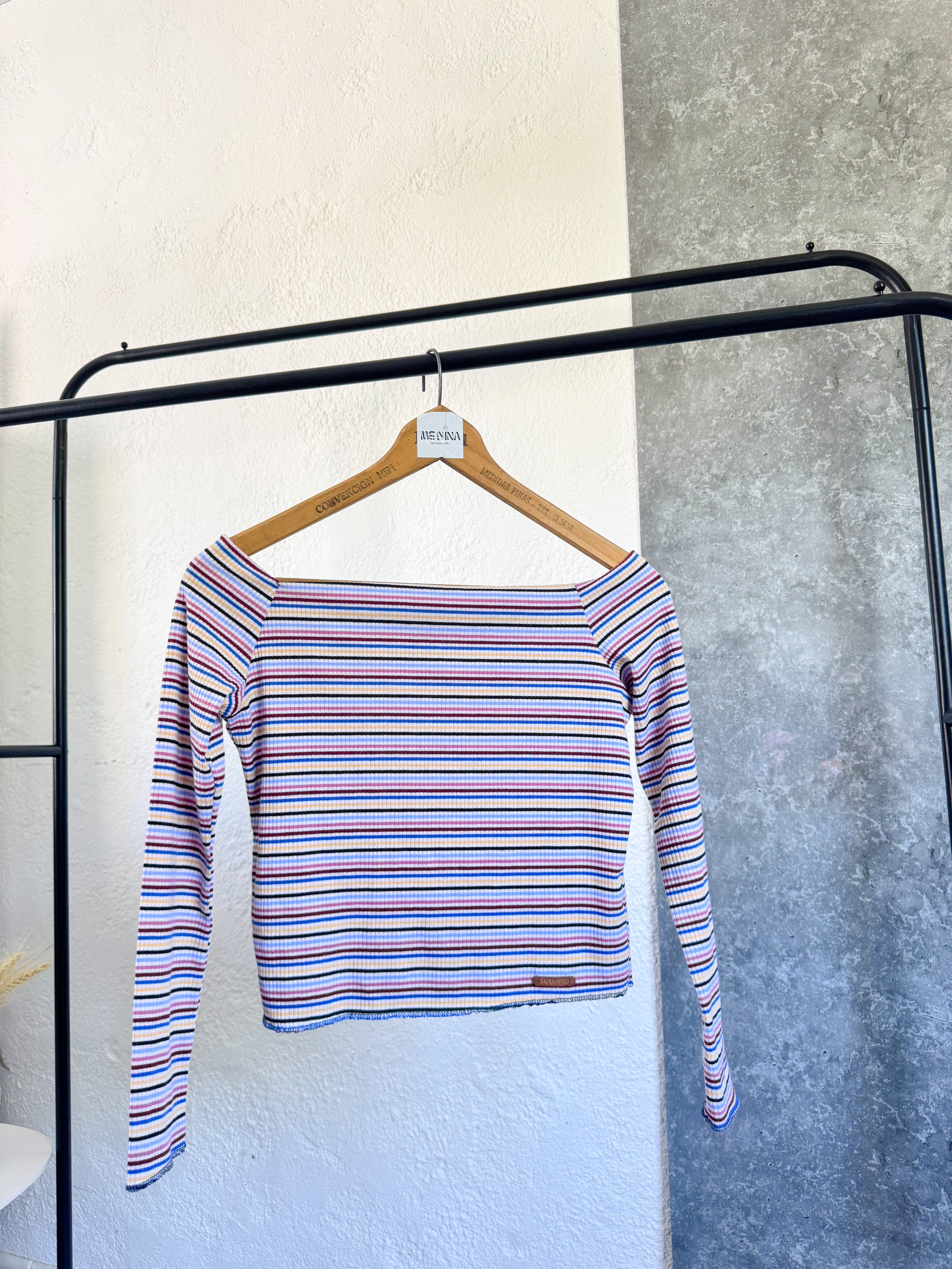 Remerita manga larga a rayas Sacramento