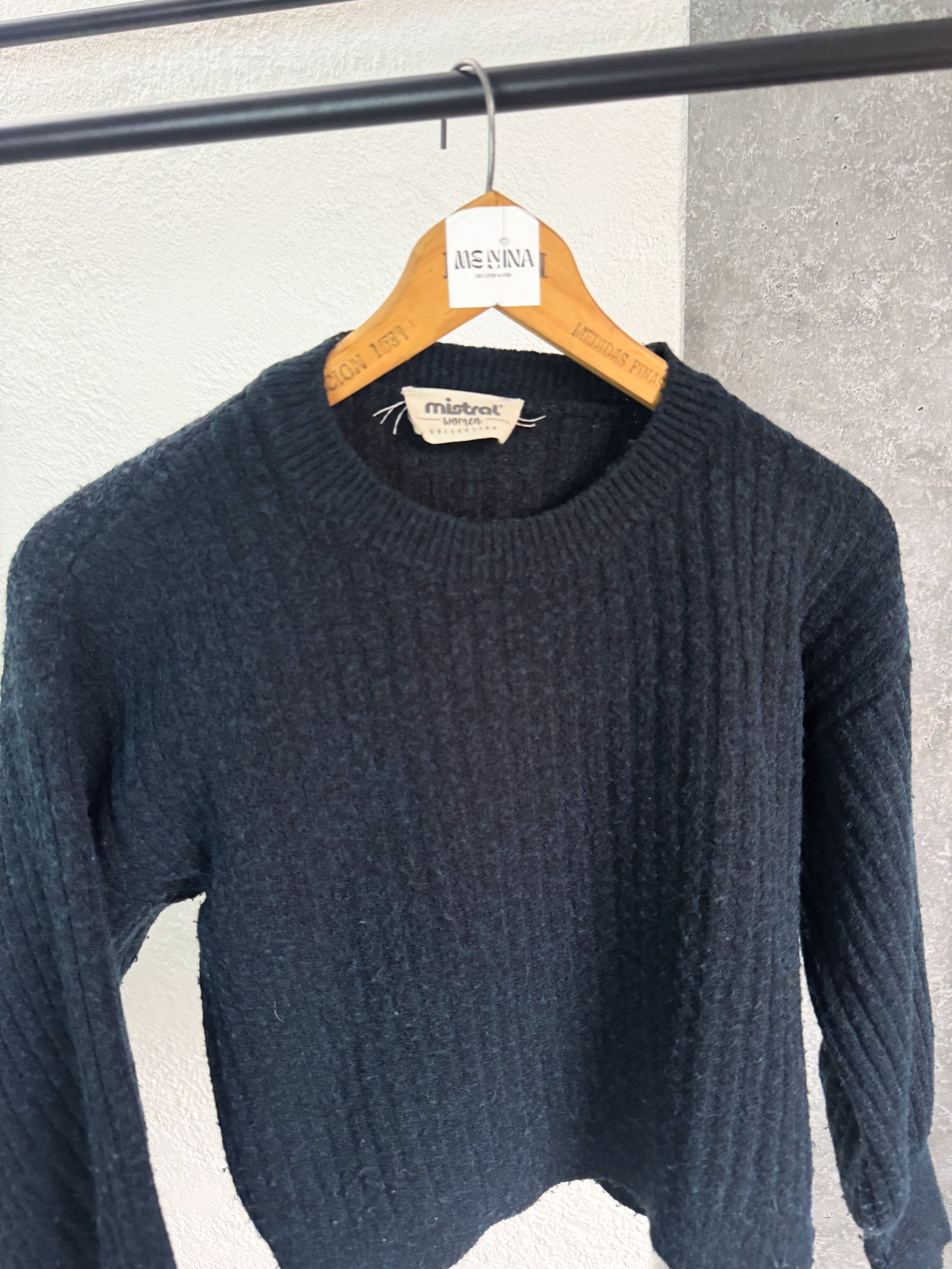 Buzo de lana azul oscuro MISTRAL