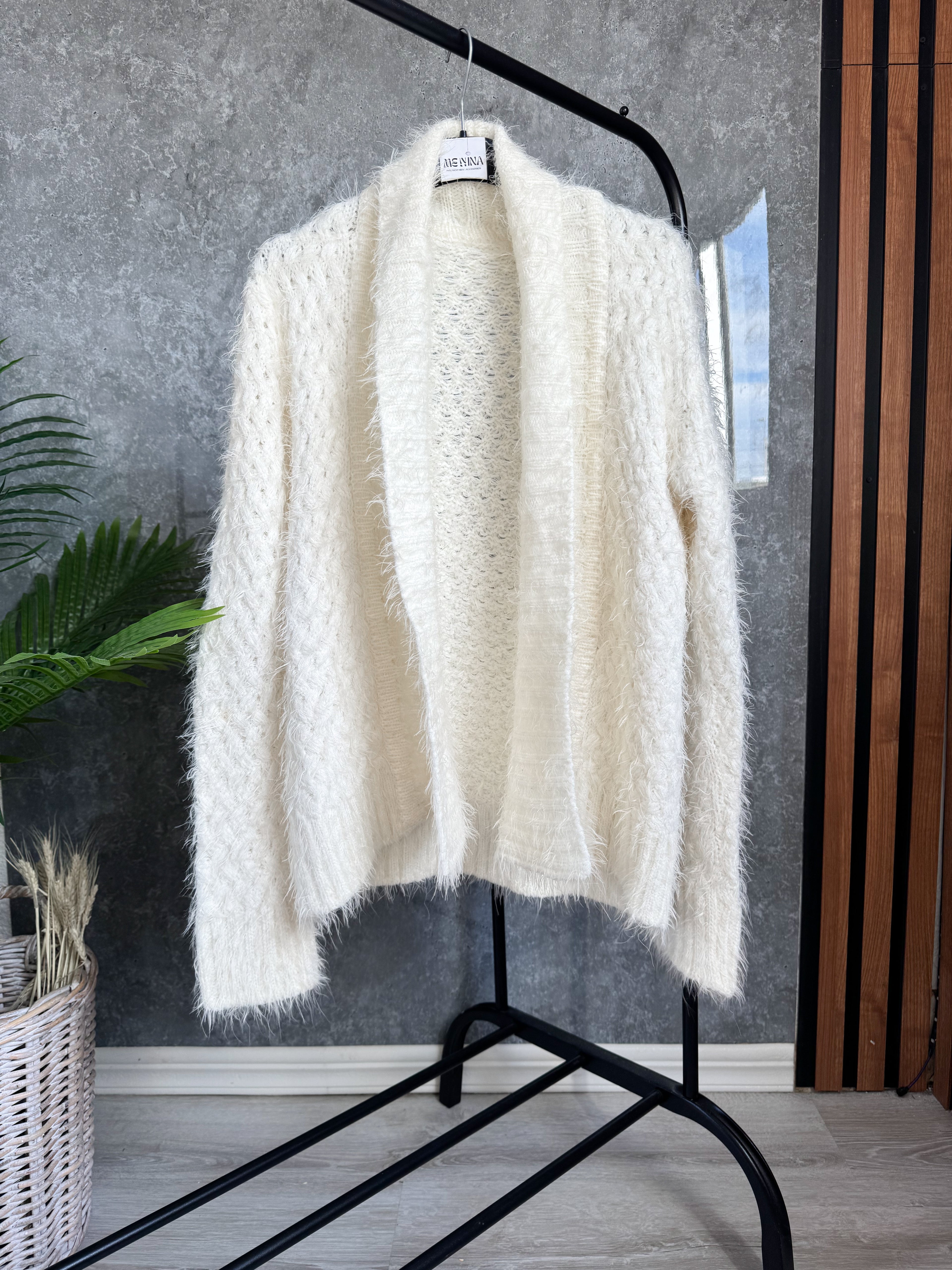 Saco peludito blanco