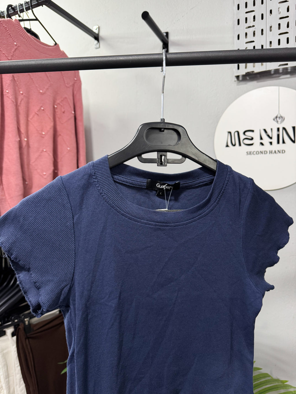 Top azul oscuro talle S