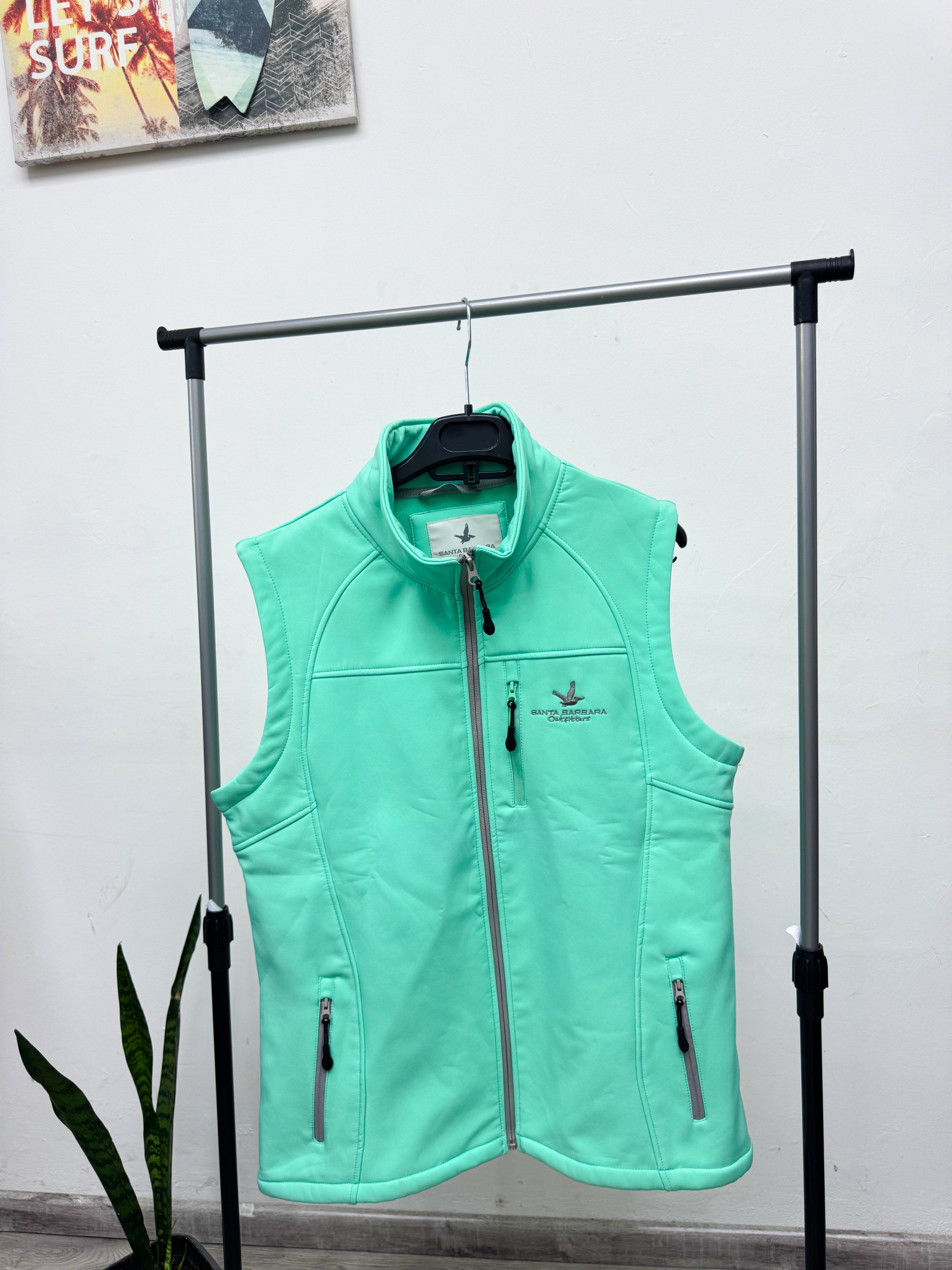 Chaleco Santa Bárbara de neopreno verde agua
