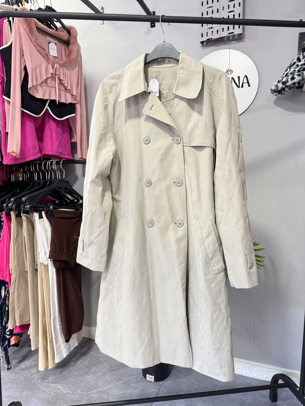 Tapado gabardina beige