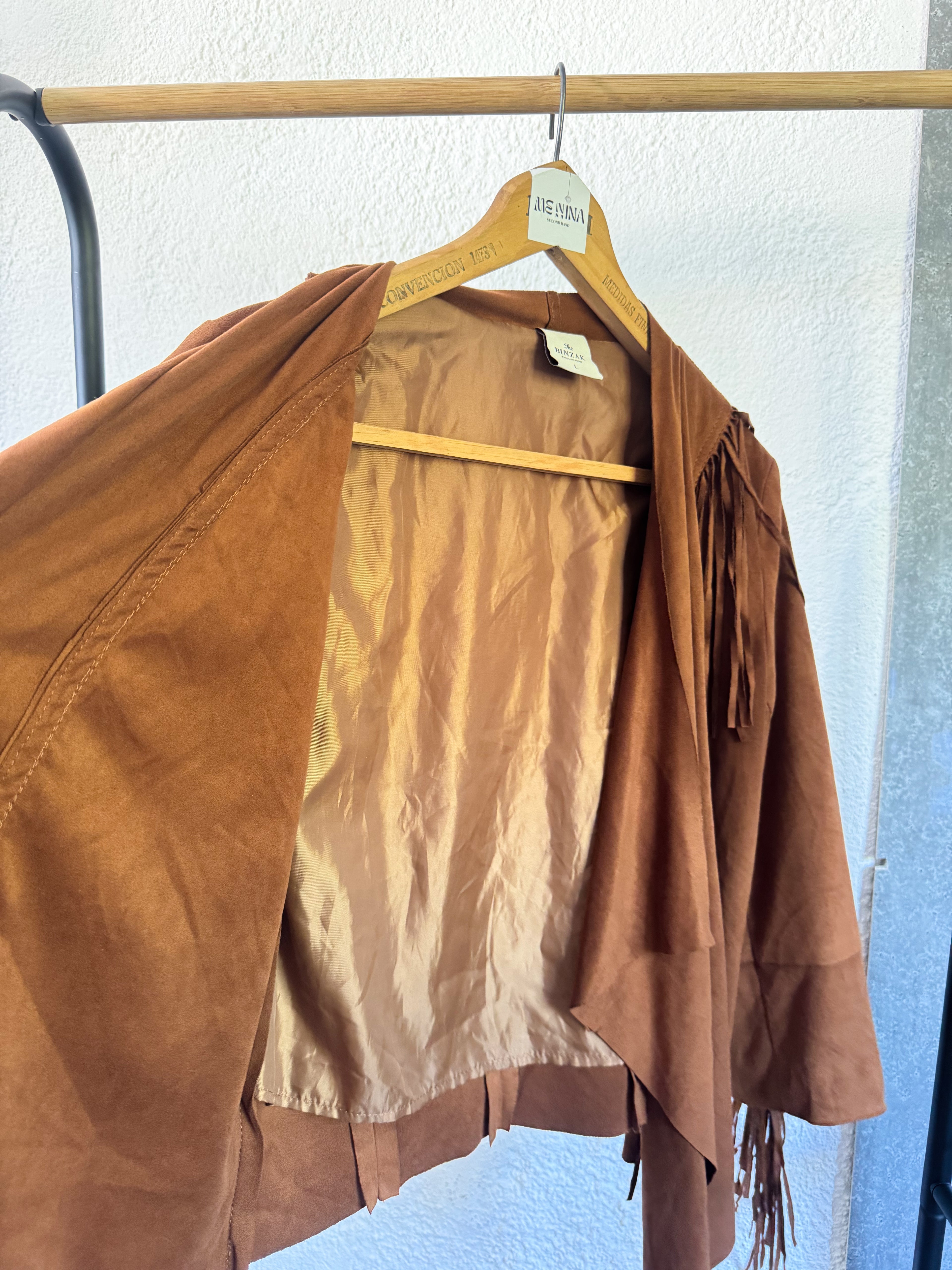 Chaqueta de gamuza marrón