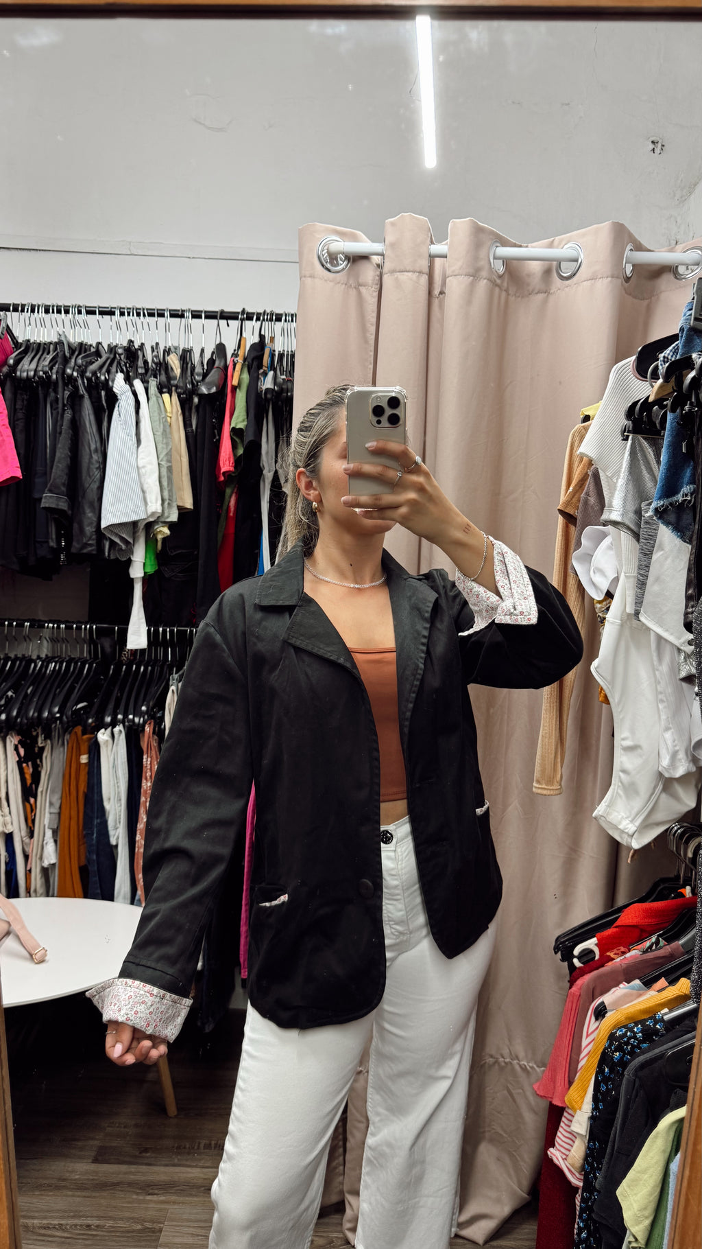 Blazer negro larguito