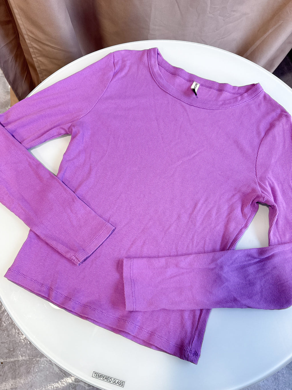 Remera básica manga larga violeta