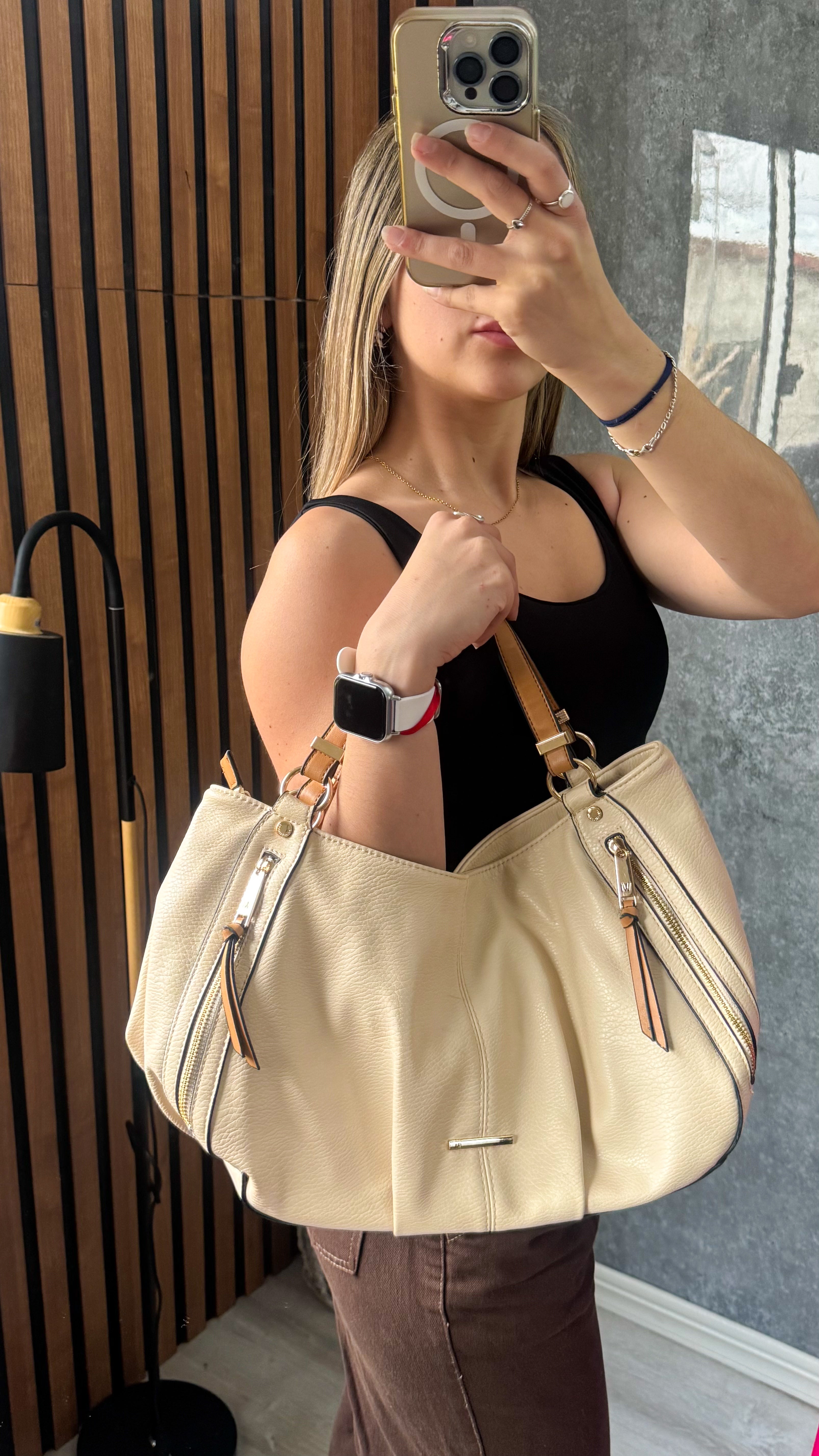 Cartera Beige mediana