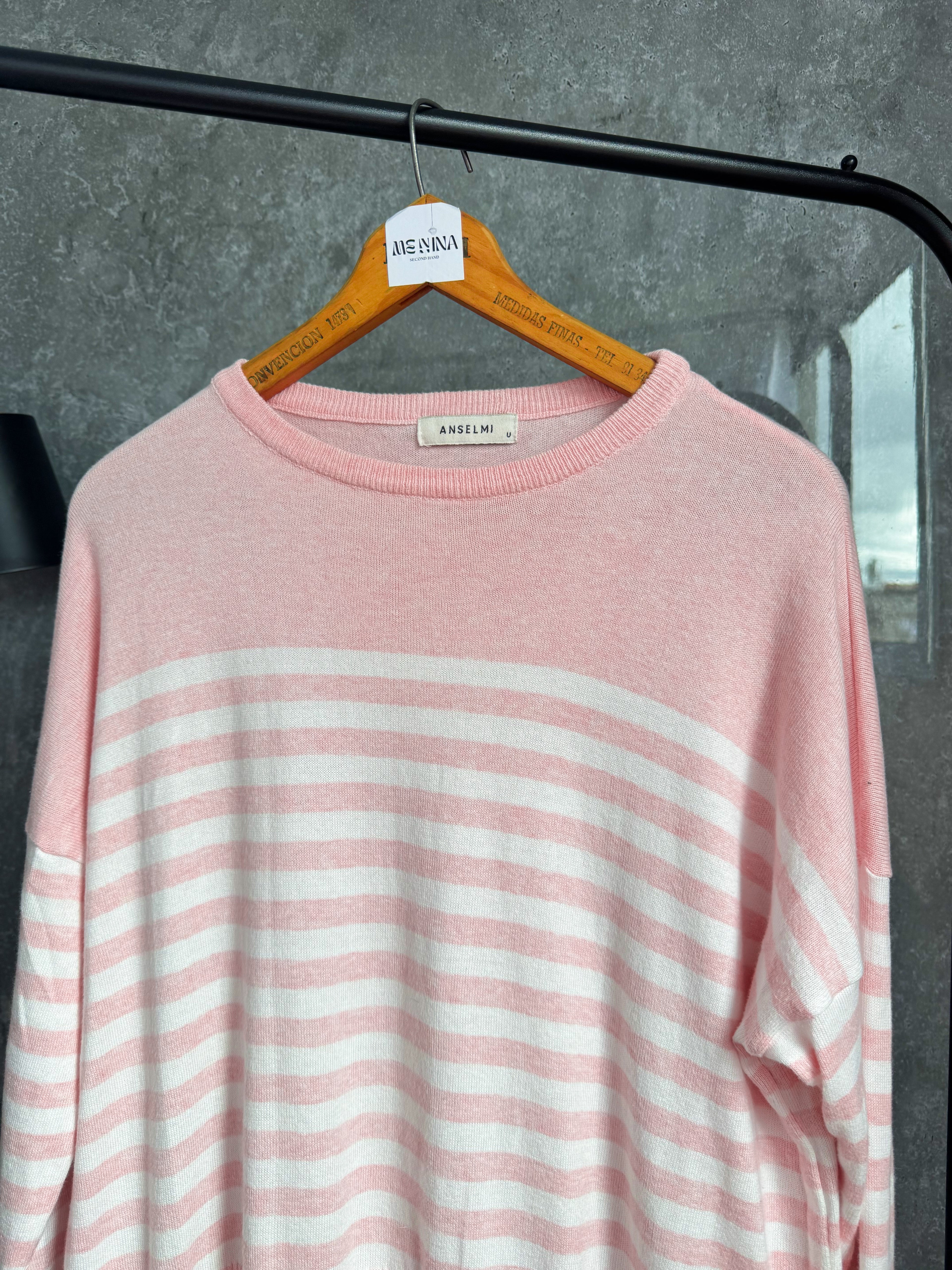 Buzo rosa a rayas