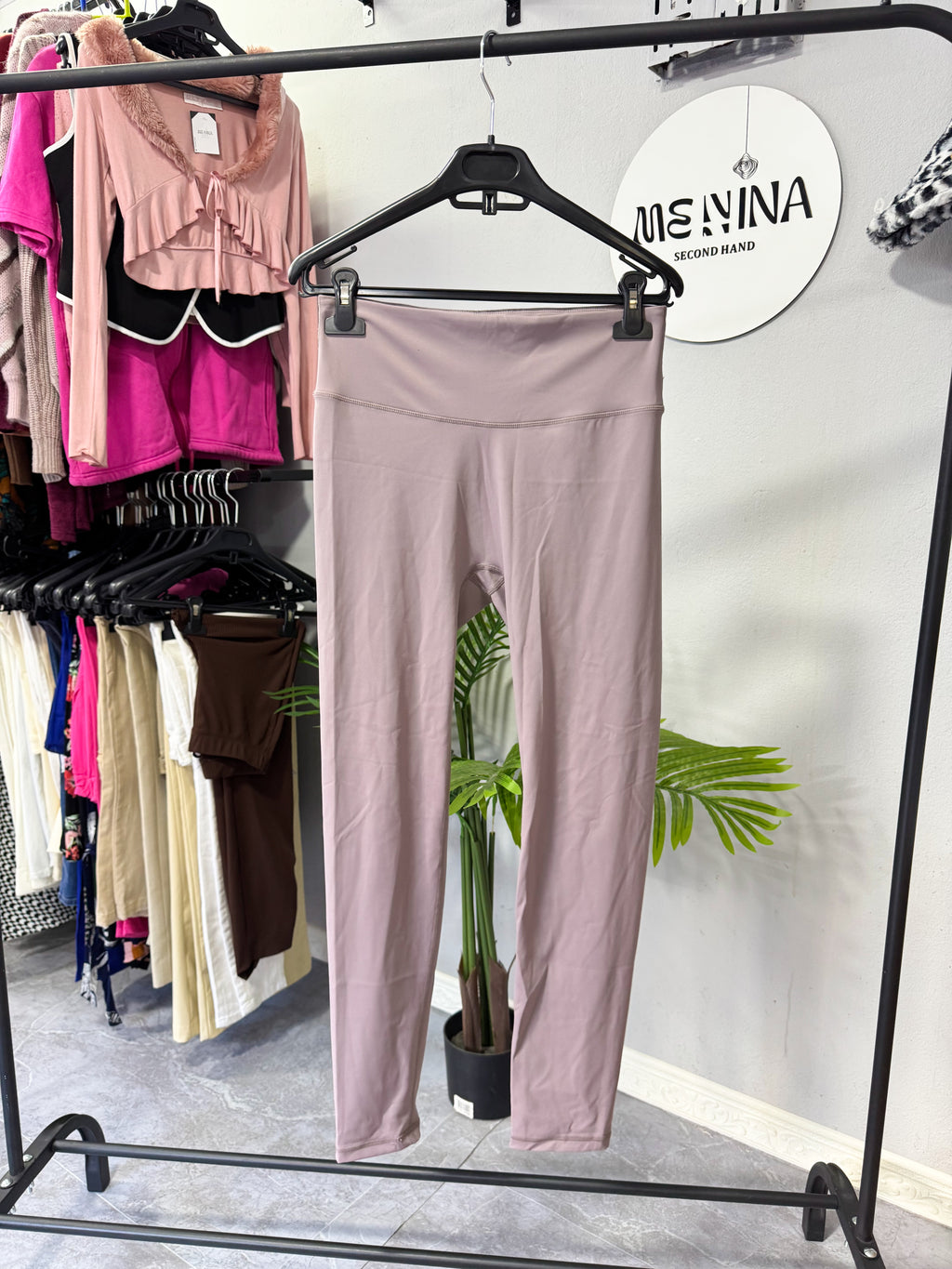 Calza gym color lila pastel