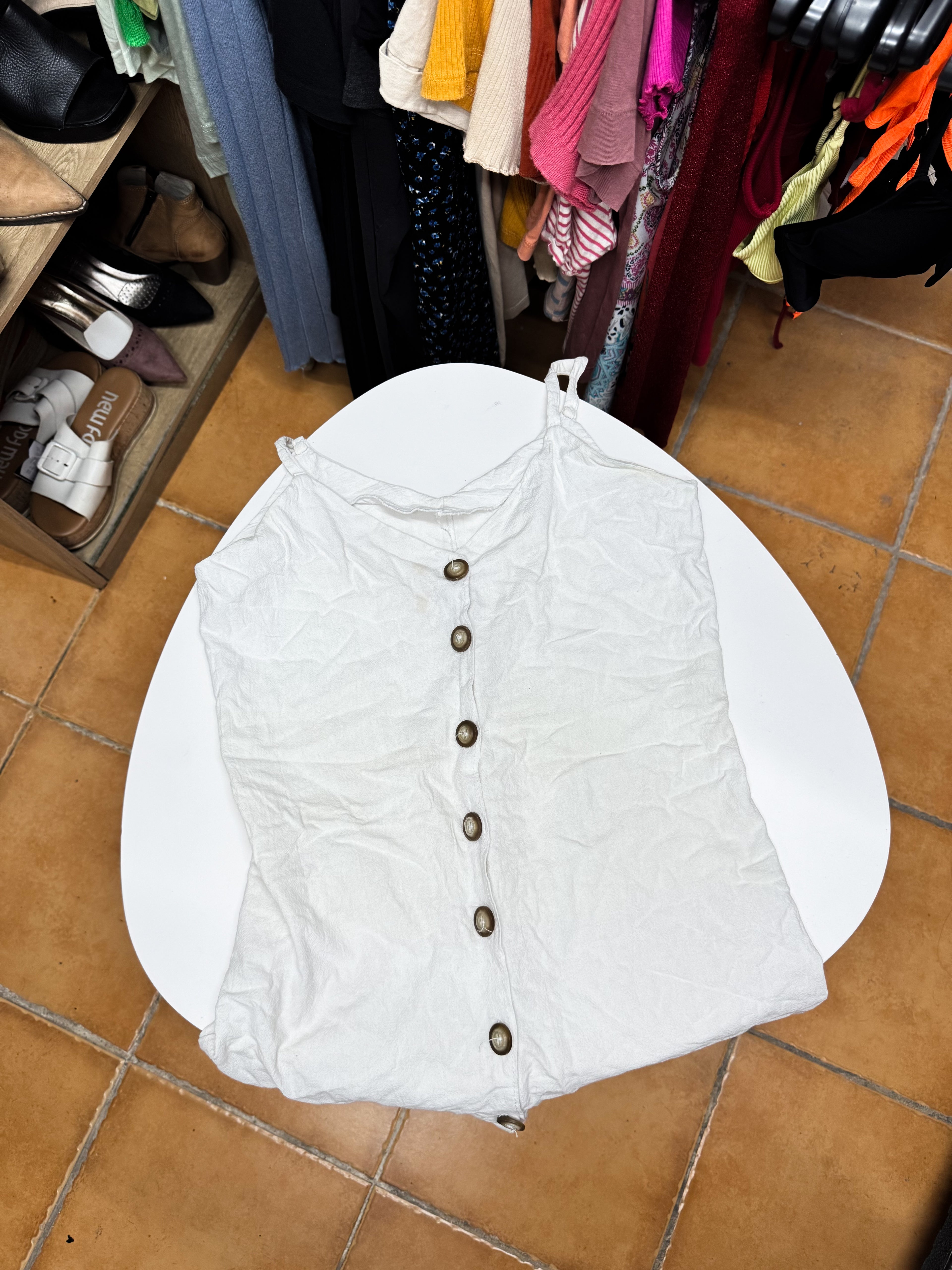 Vestido blanco de lino