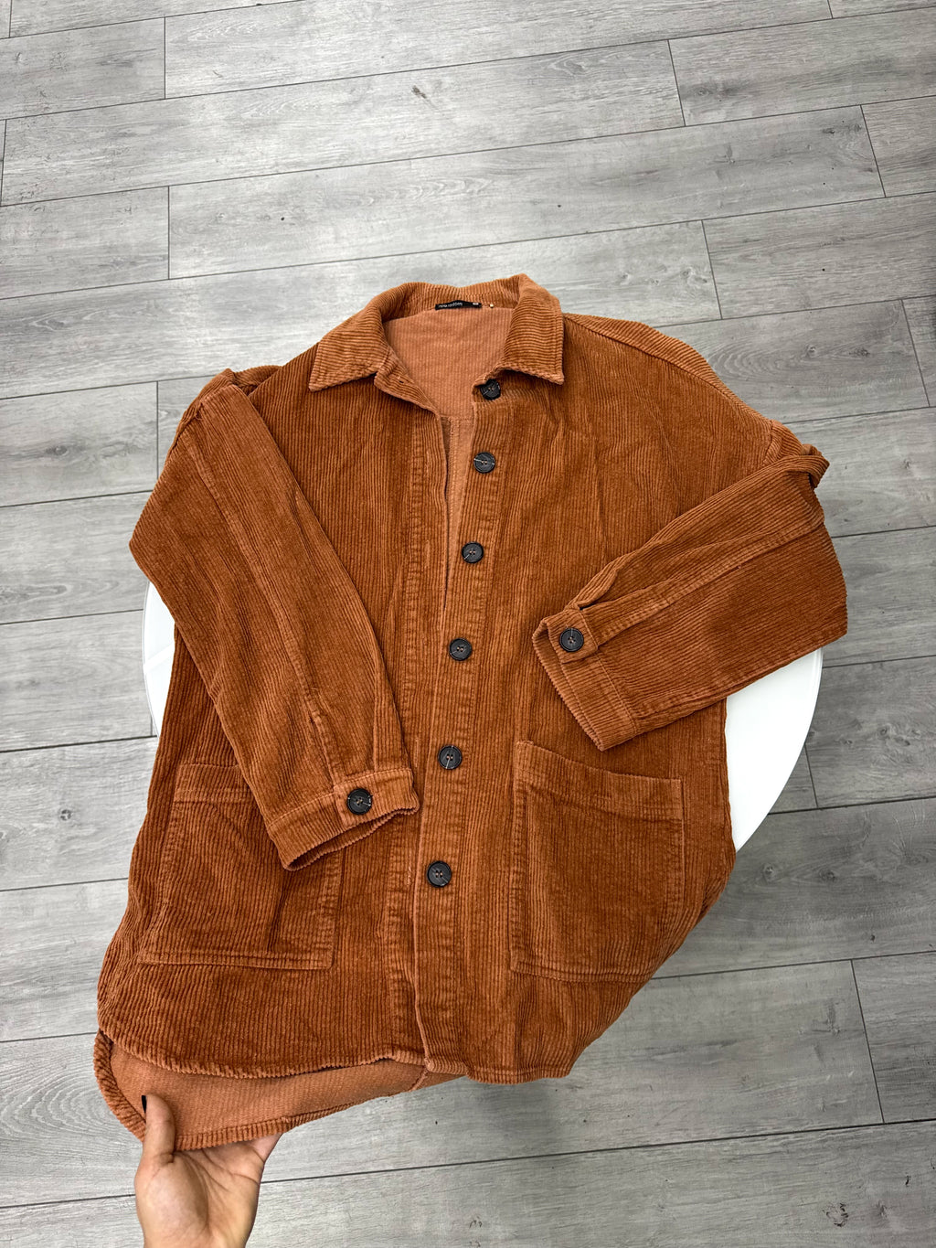 Sobrecamisa de pana marrón