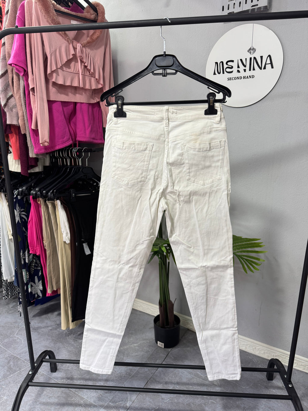 Pantalón blanco talle 28 alicrado