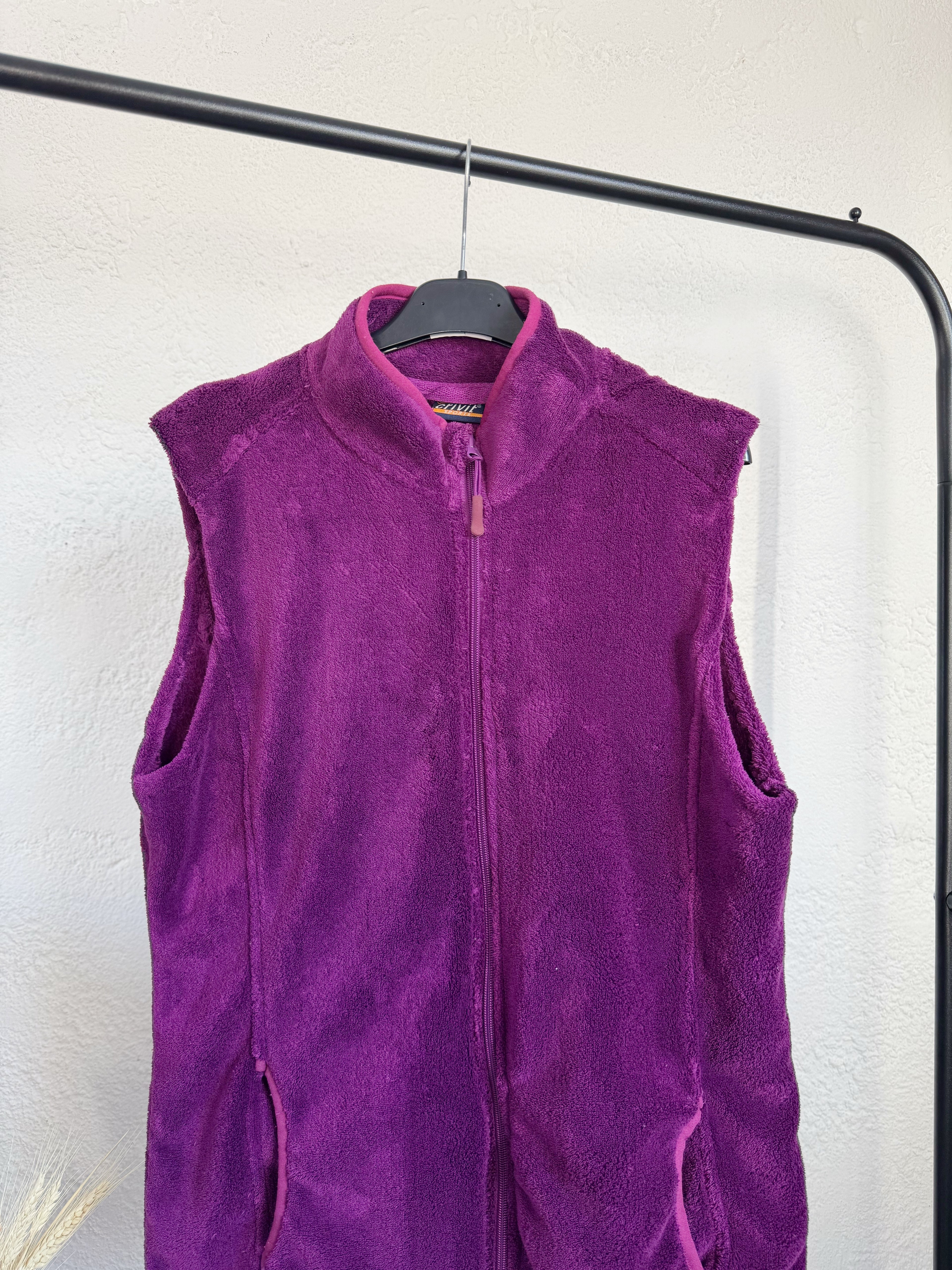 Chaleco polar violeta