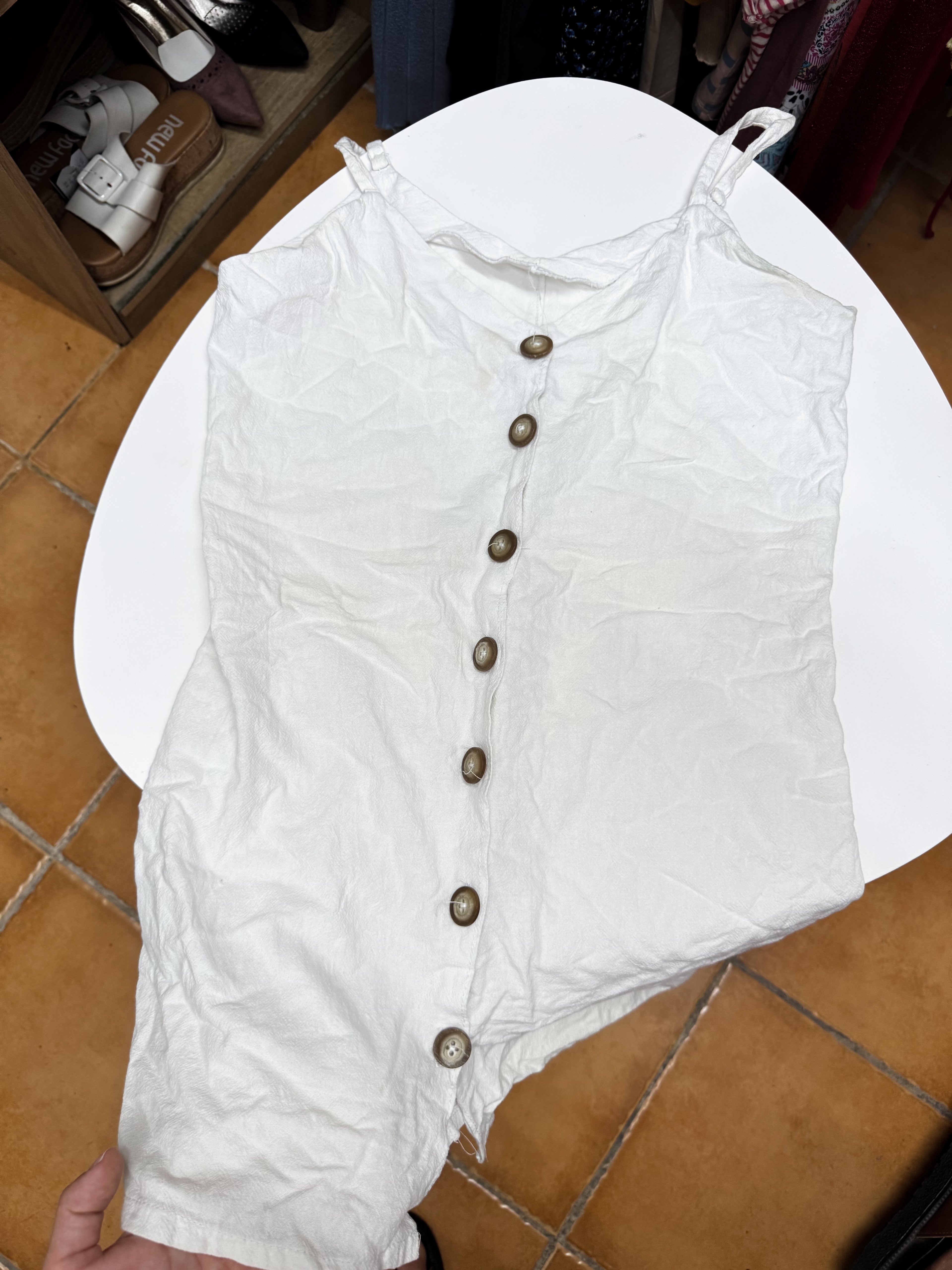 Vestido blanco de lino