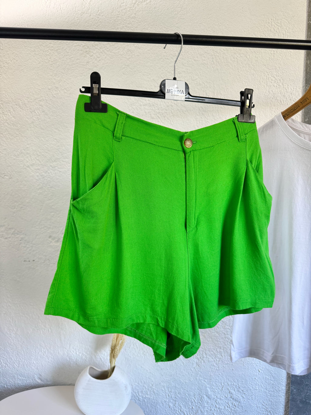 Short de lino verde