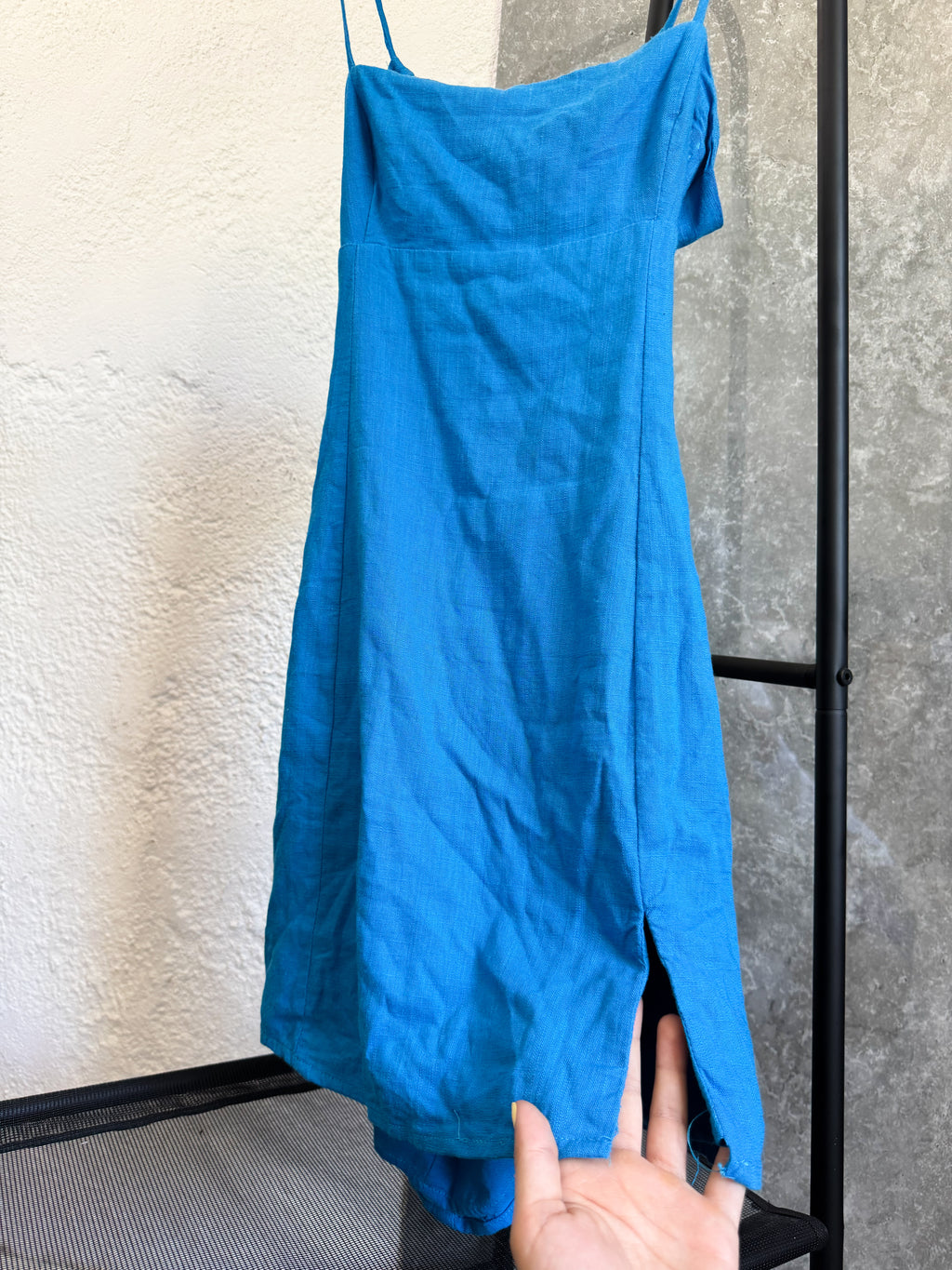 Vestido celeste de lino