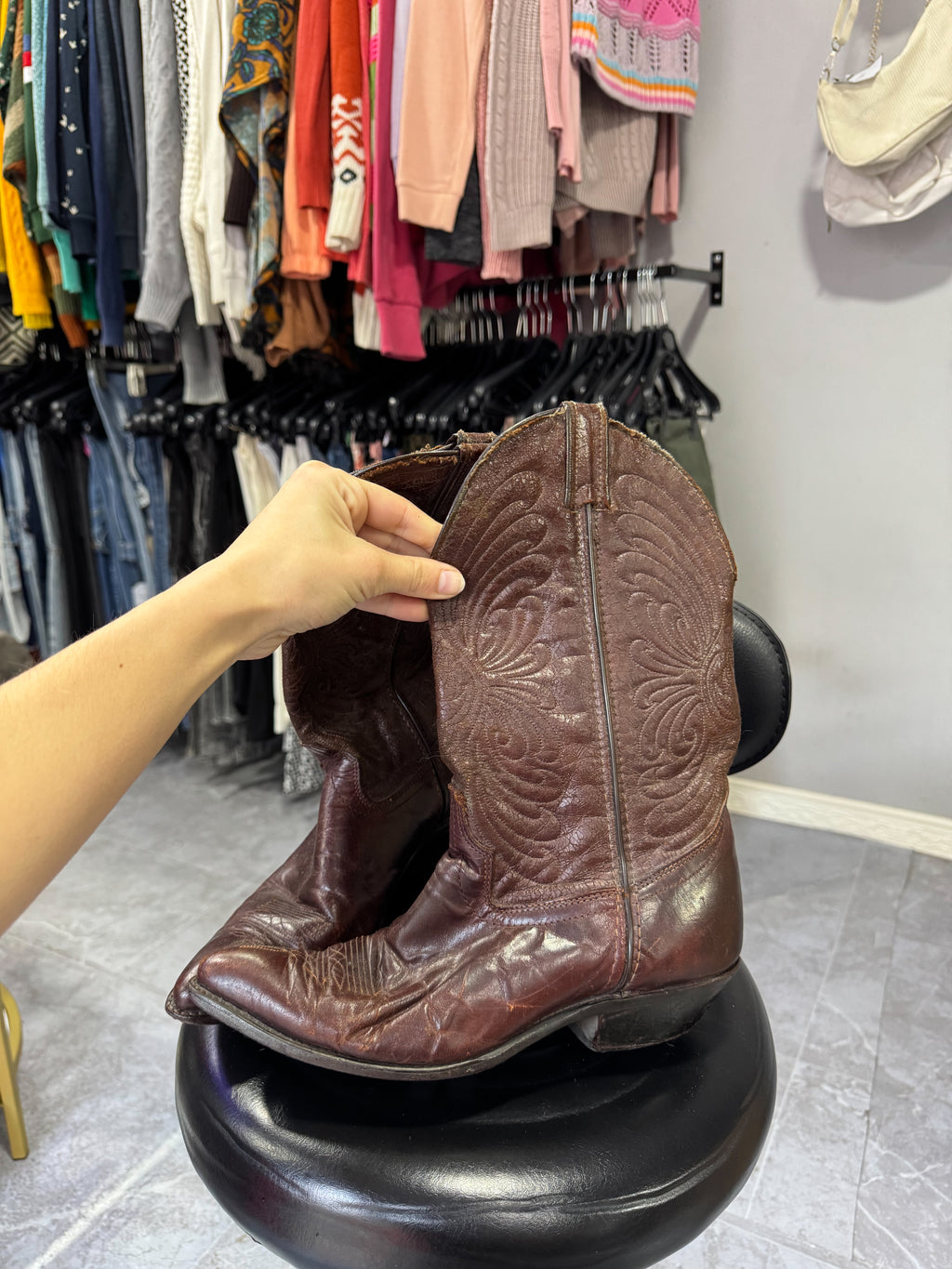 Botas Texanas de cuero marrones