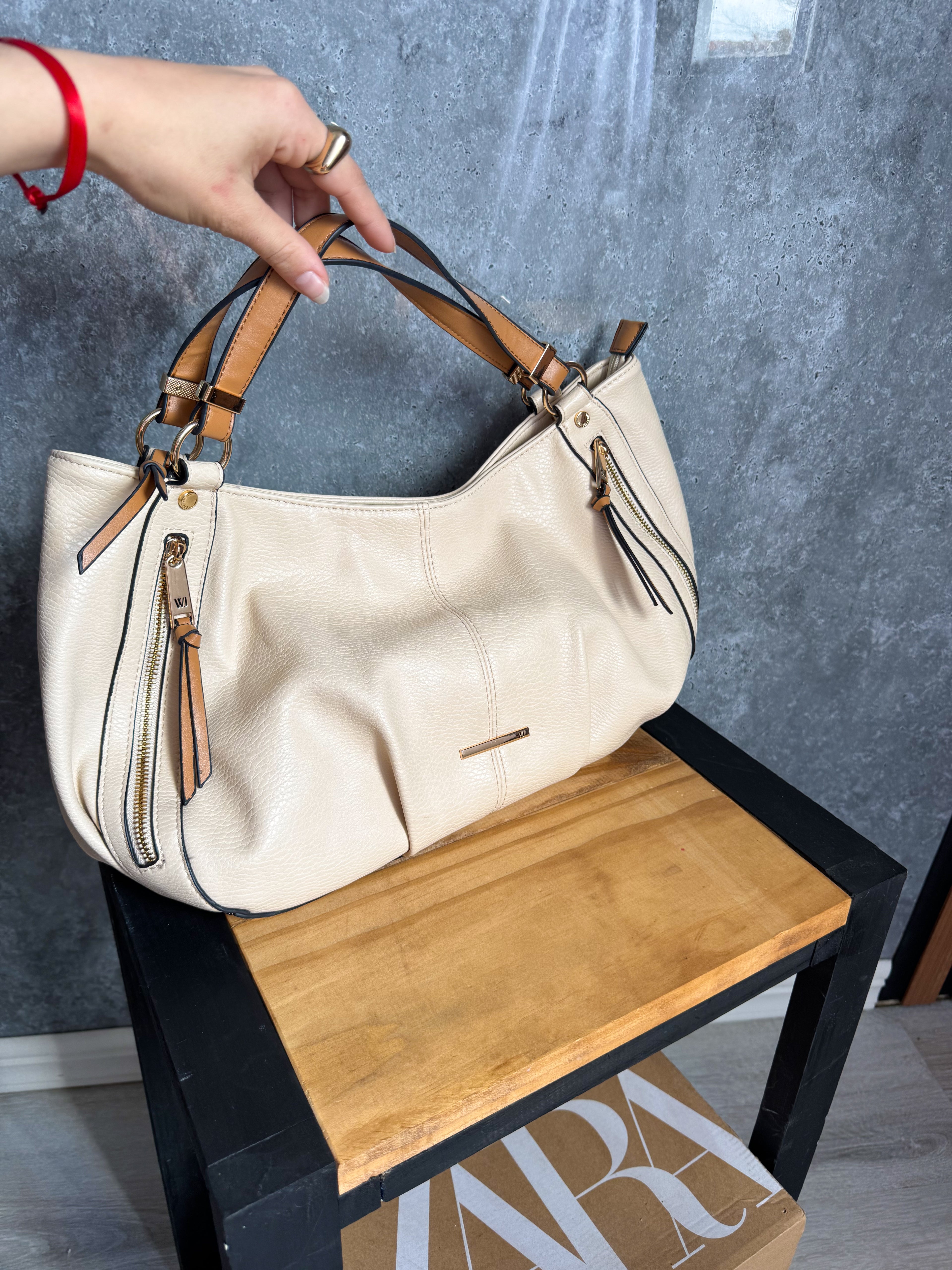 Cartera Beige mediana