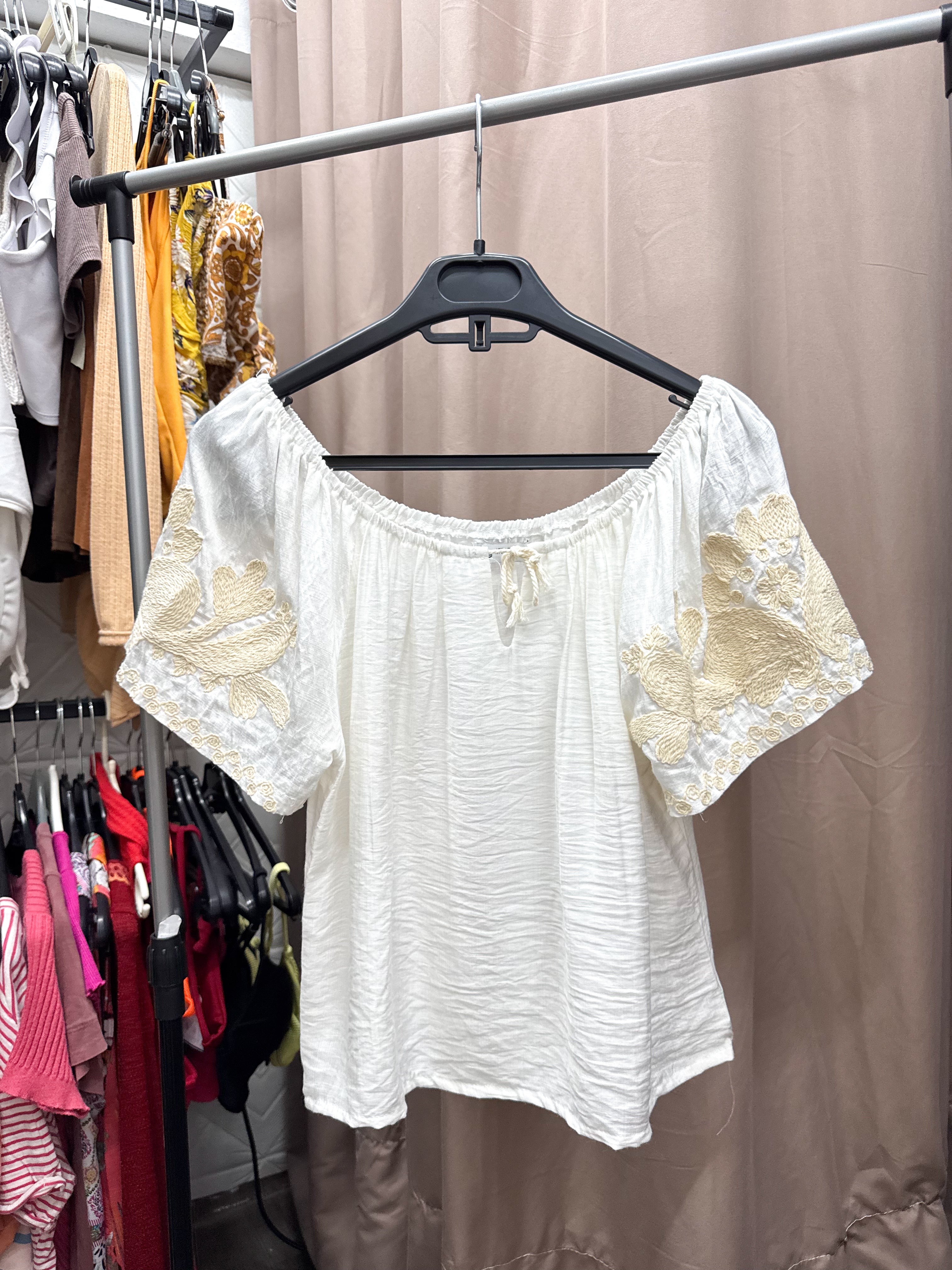 Remera de lino manga corta