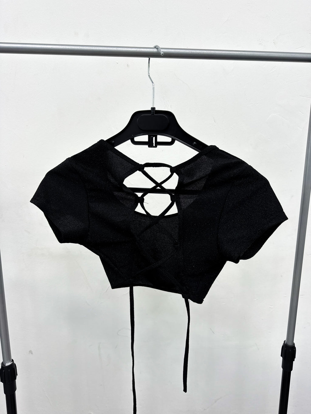 Top lurex negro