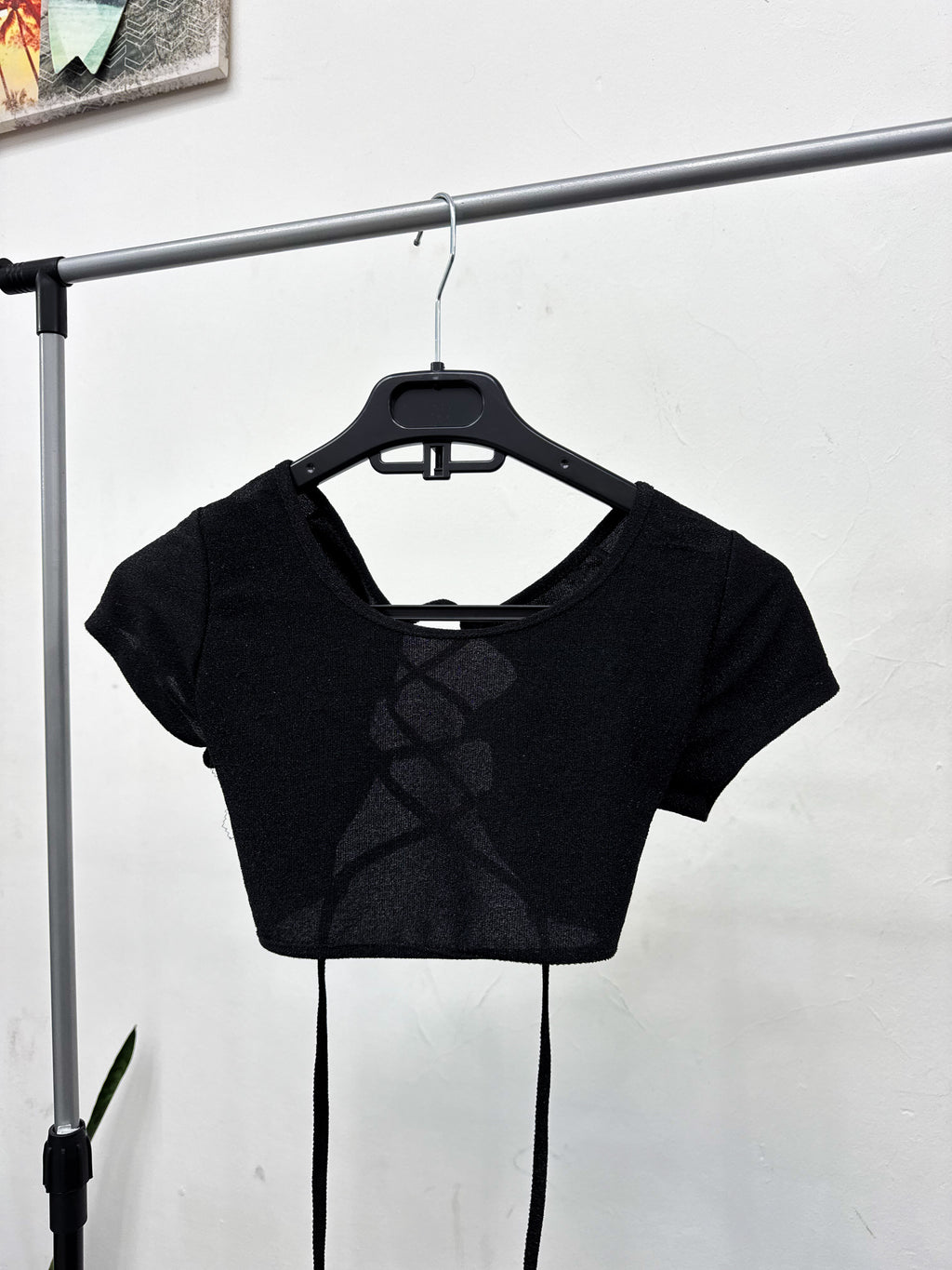 Top lurex negro