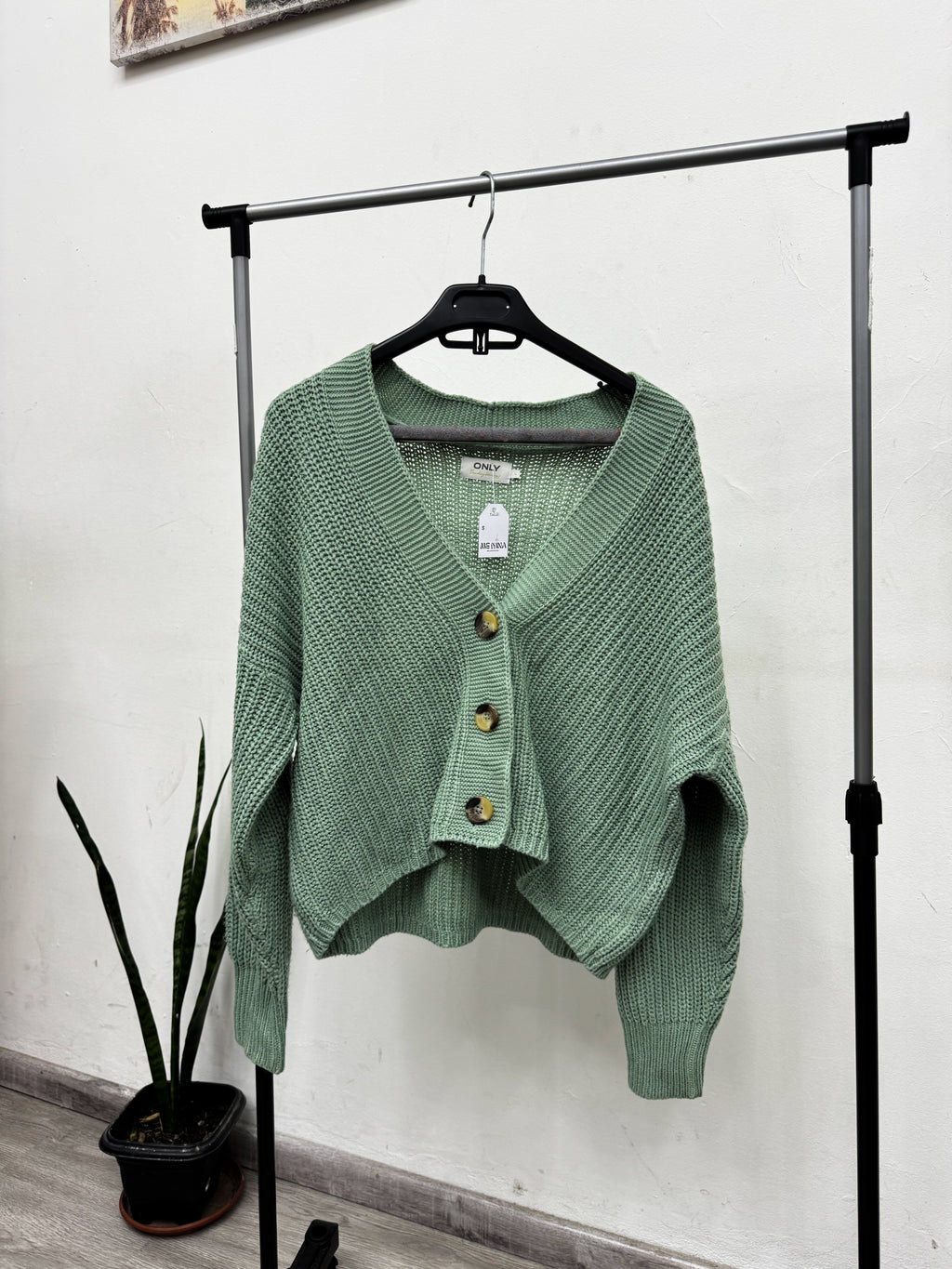 Saco crop verde agua ONLY