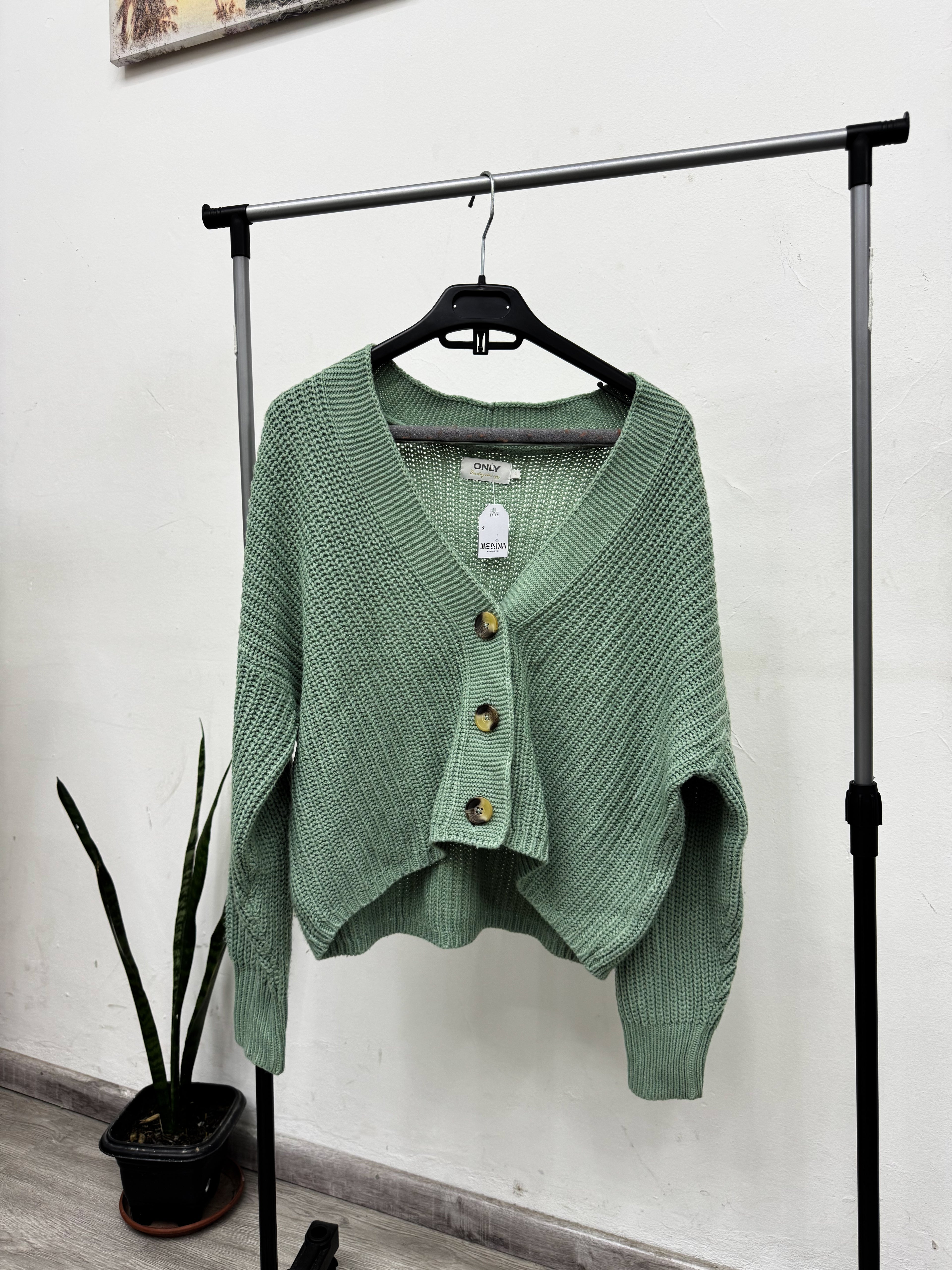 Saco crop verde agua ONLY