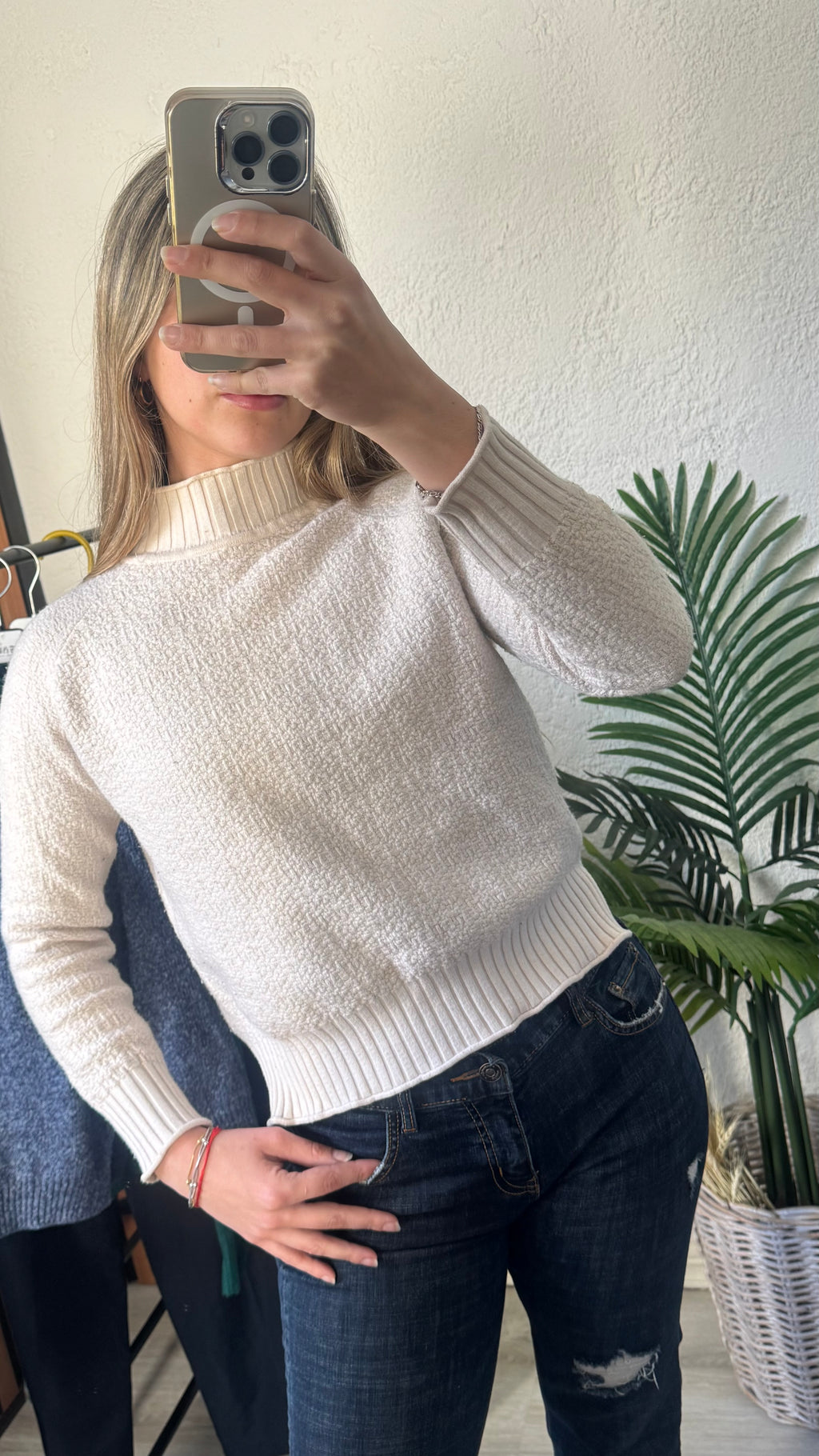 Polerita blanca talle S