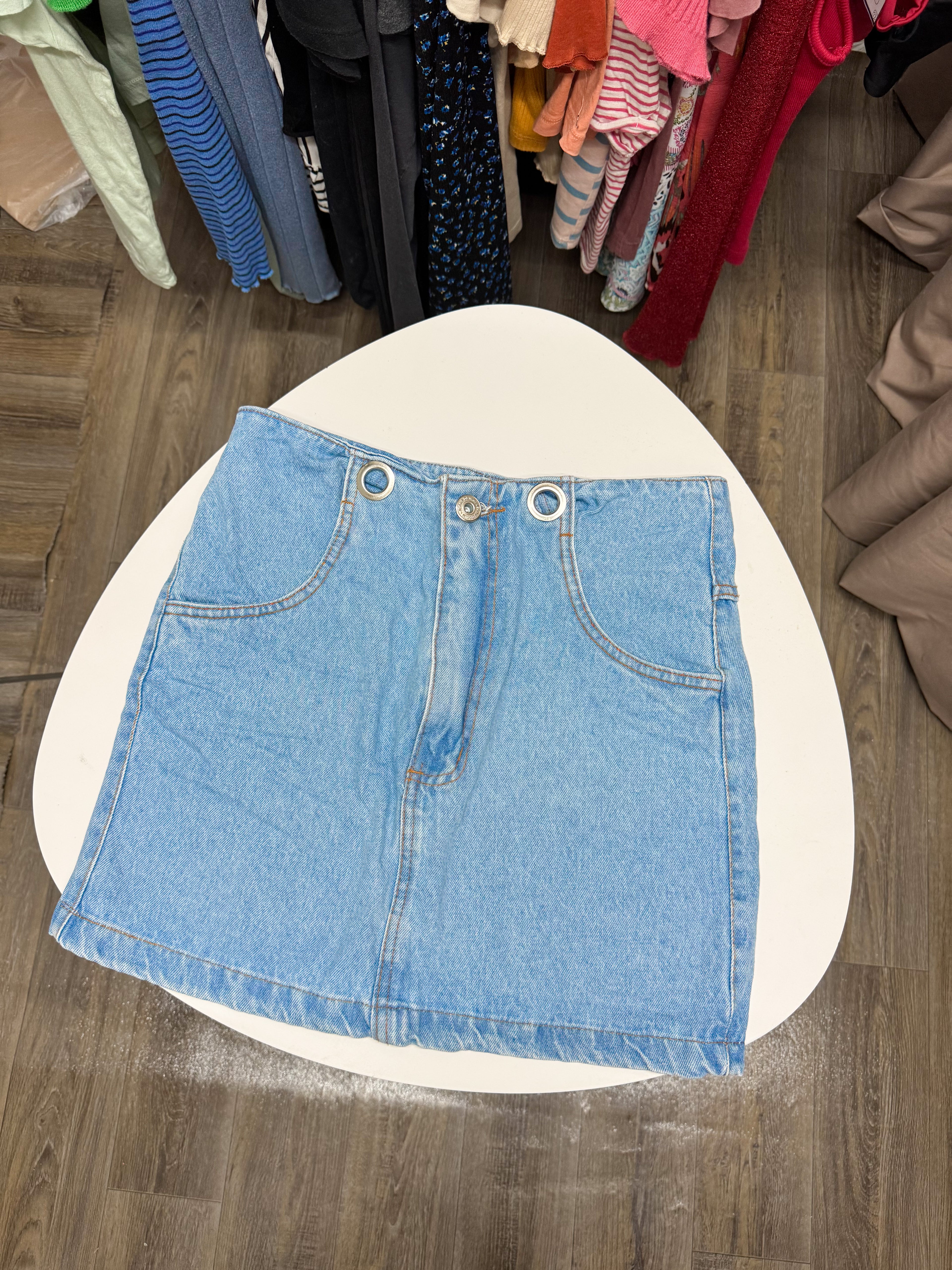 Pollera de Jean clarito con argollas