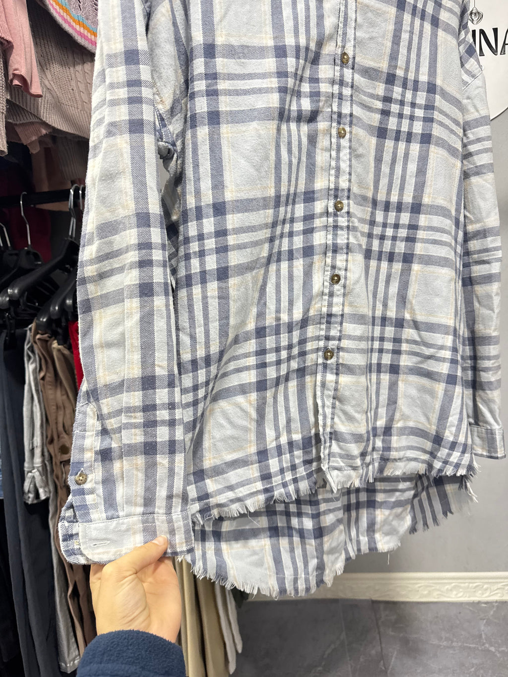 Camisa a cuadros desflecada Daniel Cassin