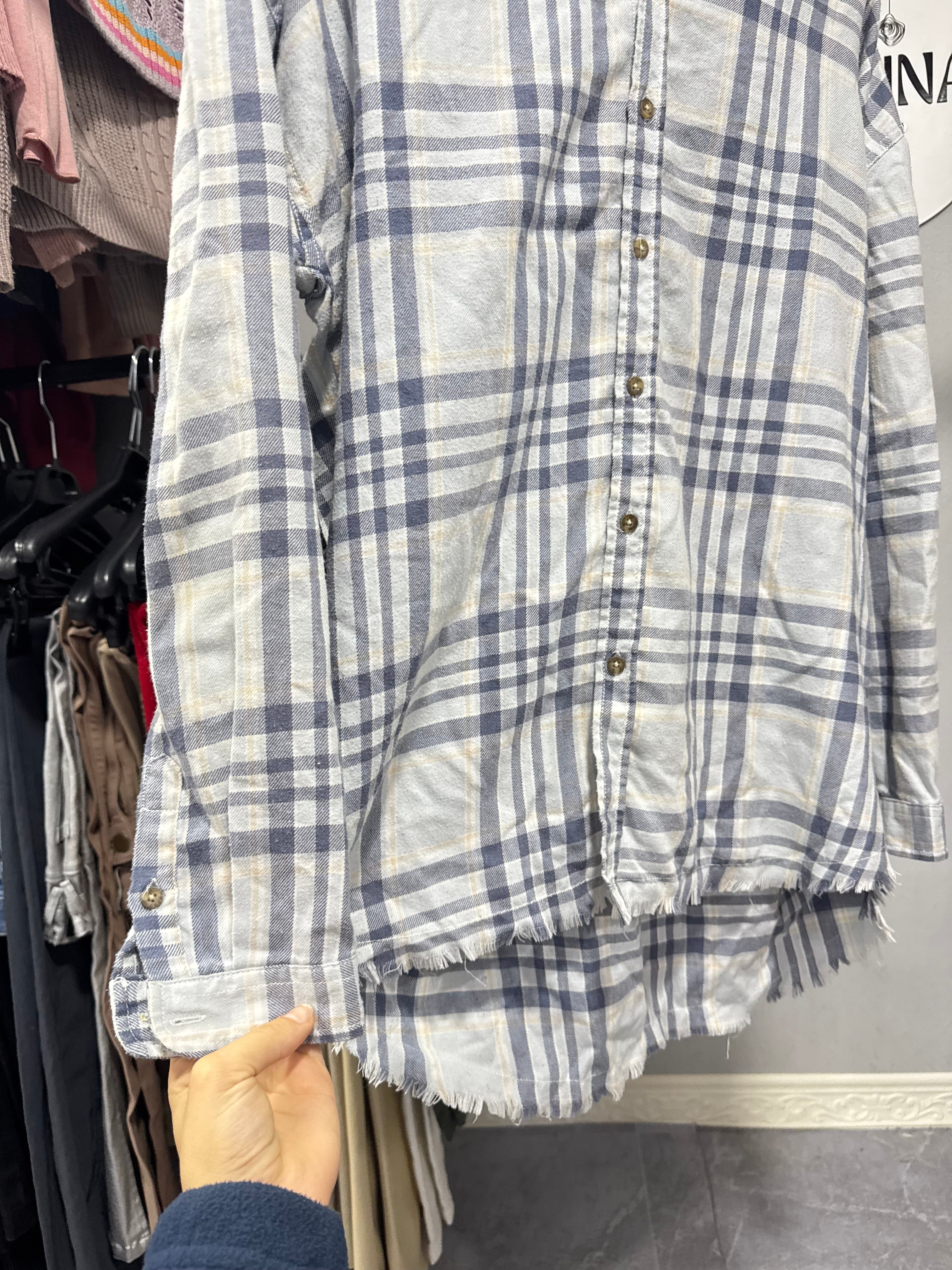 Camisa a cuadros desflecada Daniel Cassin