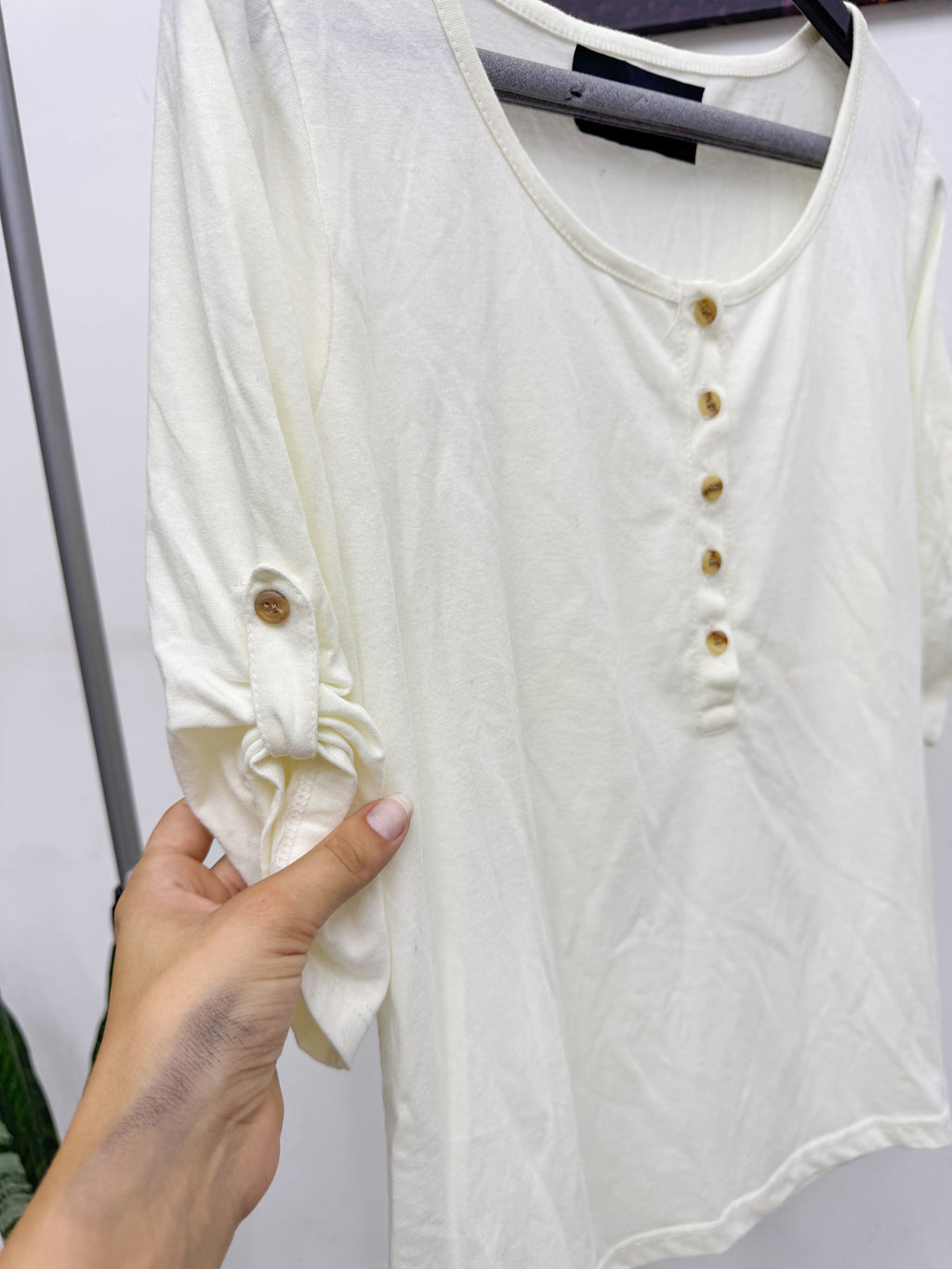 Remera manga 3/4 beige