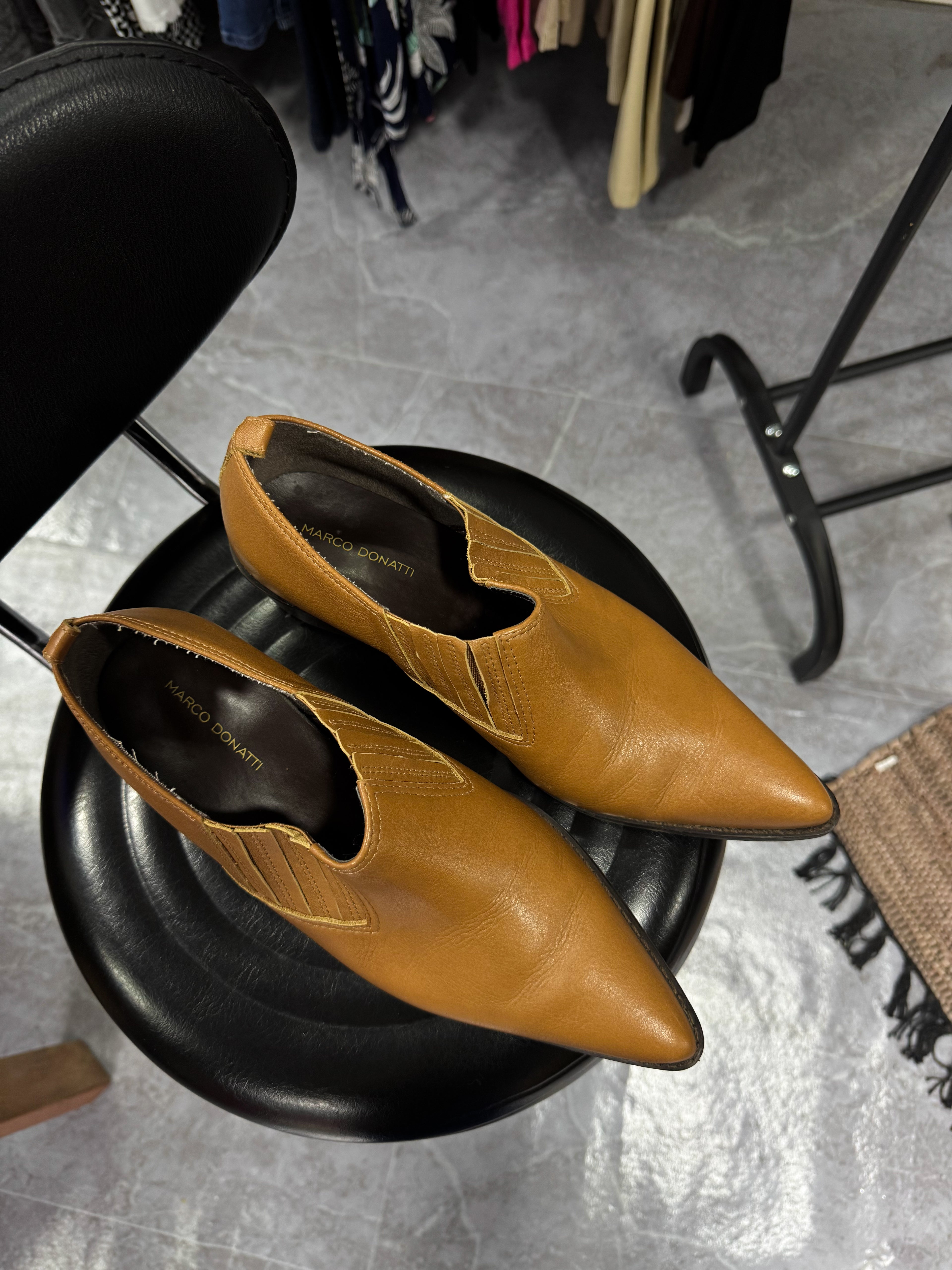 Botines de cuero marrones Marco Donatti