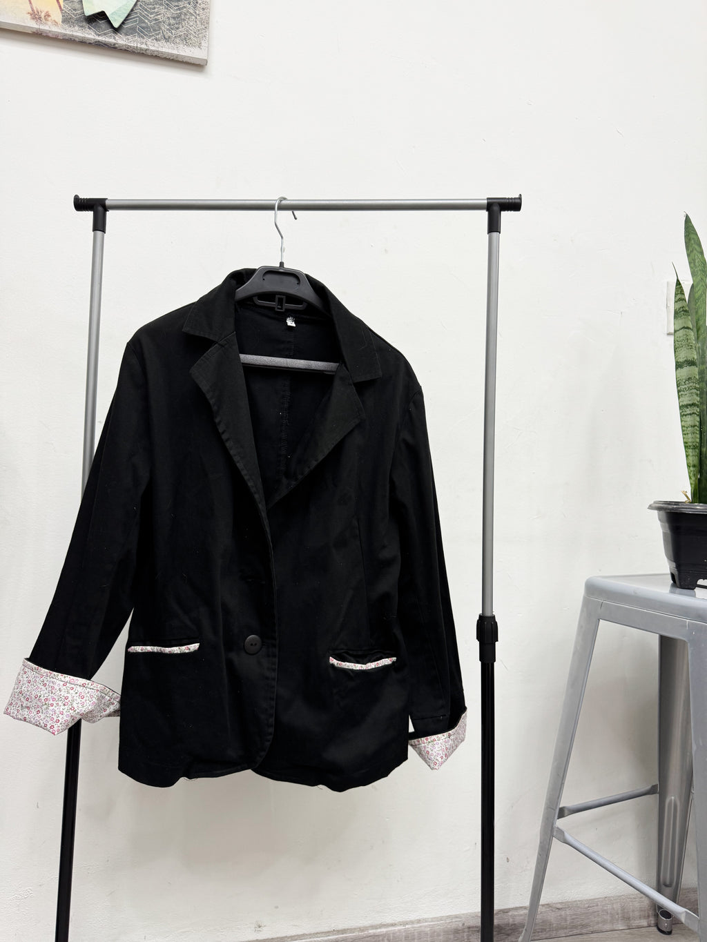 Blazer negro larguito